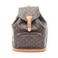 Louis Vuitton Brown Coated Canvas Leather Backpack Handbag