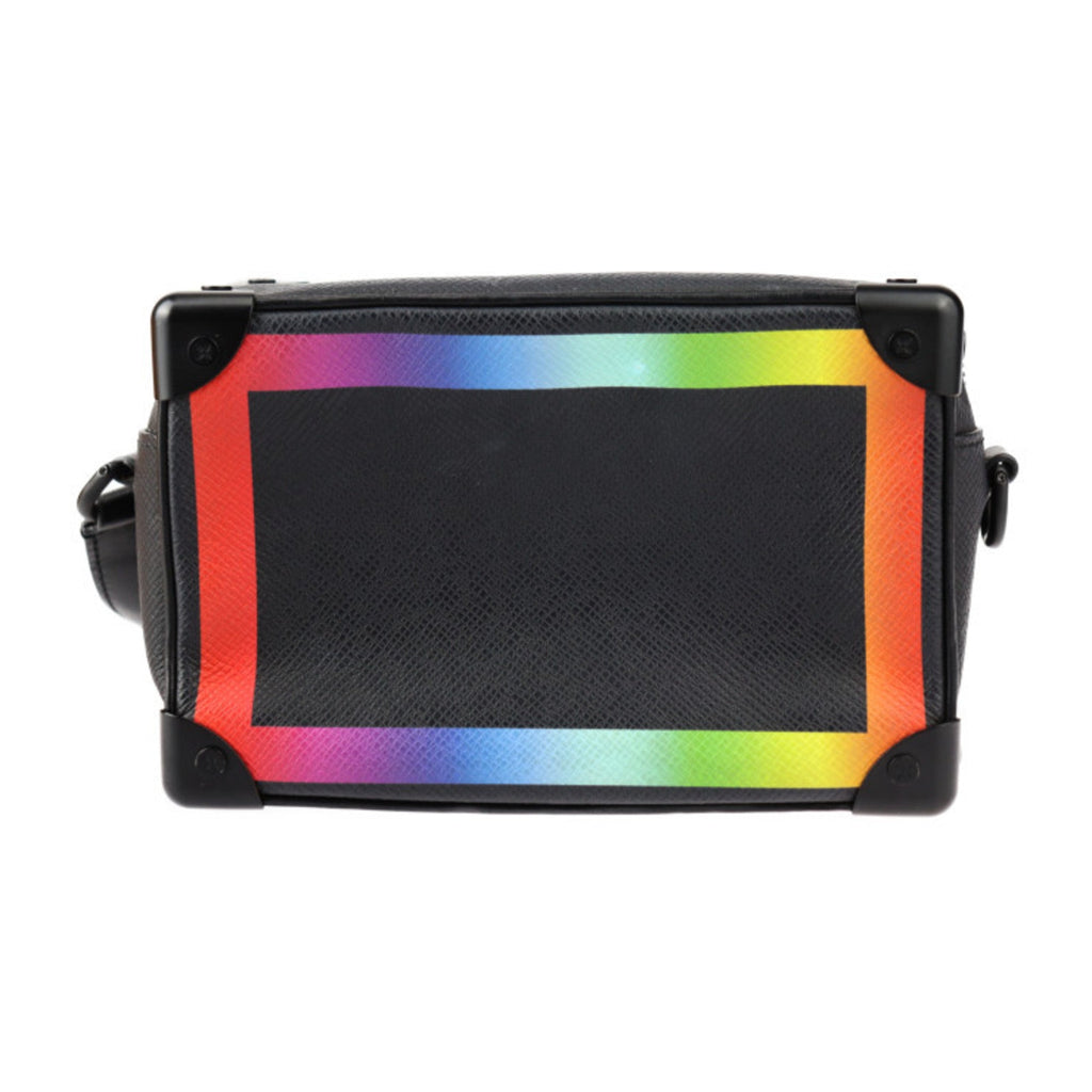 Louis Vuitton Black Multi-Color Taiga Leather Handbag Pochette Shoulder Bag
