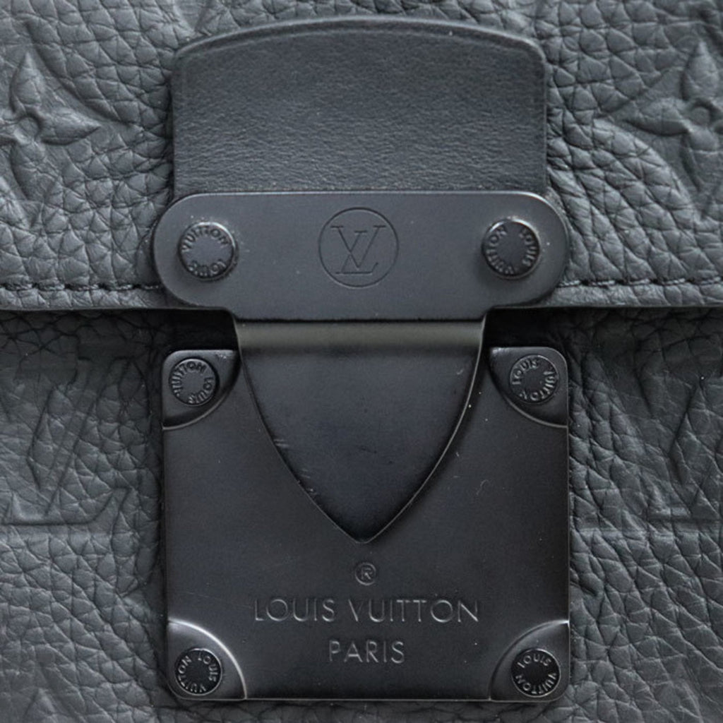 Louis Vuitton Black Leather Shoulder Bag