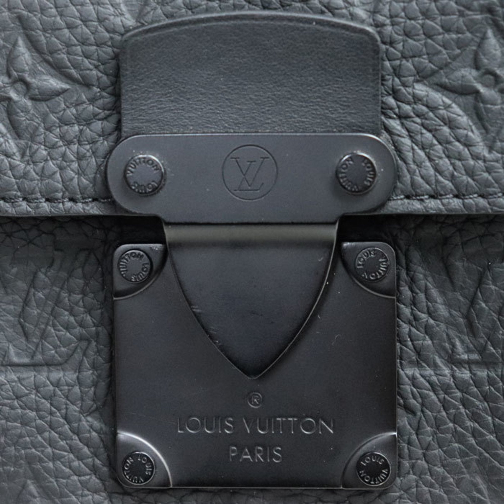 Louis Vuitton Black Leather Shoulder Bag
