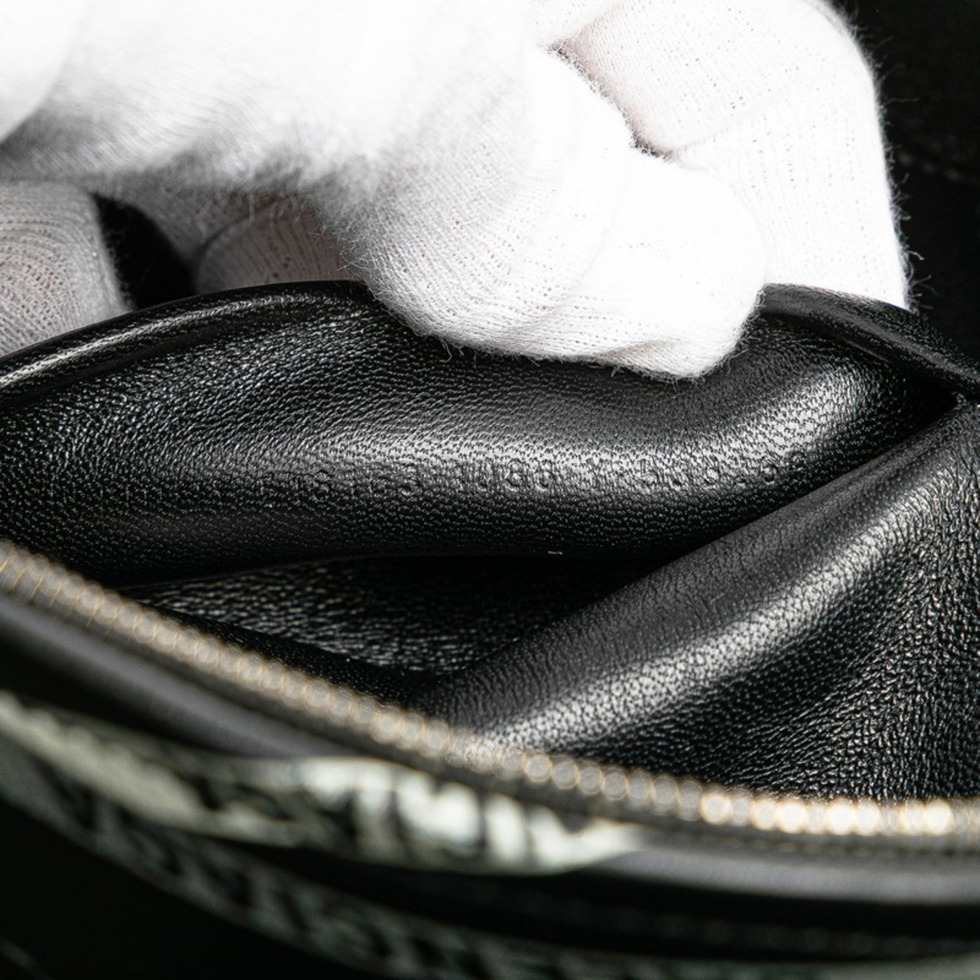 Balenciaga Black Green Leather Fanny Pack