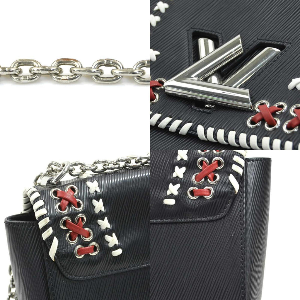 Louis Vuitton Black Red Color White Epi Leather Shoulder Bag