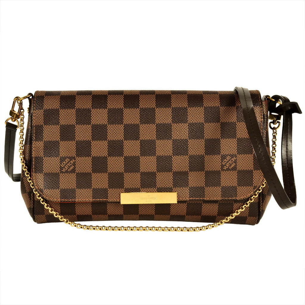 Louis Vuitton Damier Damier Canvas Ebene Leather Shoulder Bag