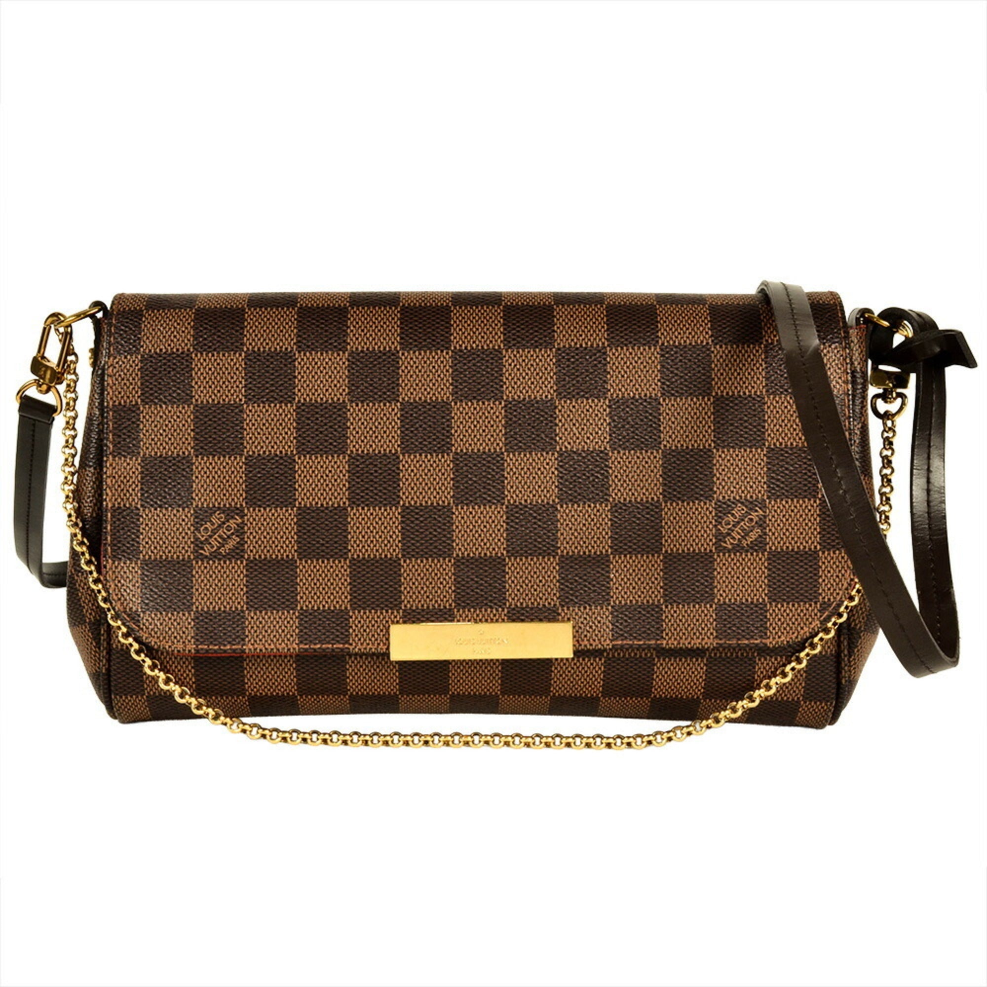 Louis Vuitton Damier Damier Canvas Ebene Leather Shoulder Bag