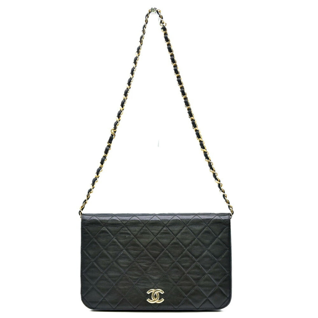 Chanel Black Leather Clutch Bag Shoulder Bag