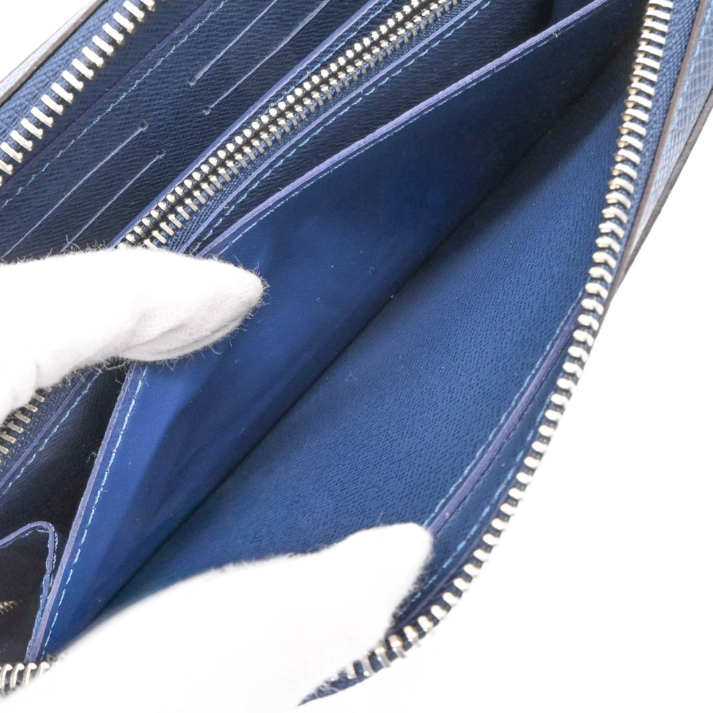 Louis Vuitton Taiga Navy Blue Taiga Leather Long Wallet