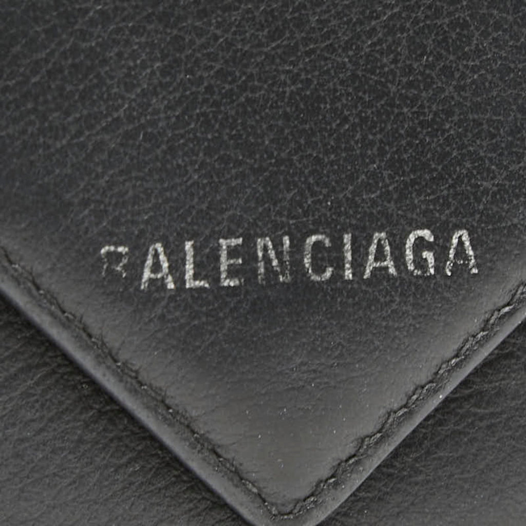 Balenciaga Black Leather Wallet (Tri-Fold)