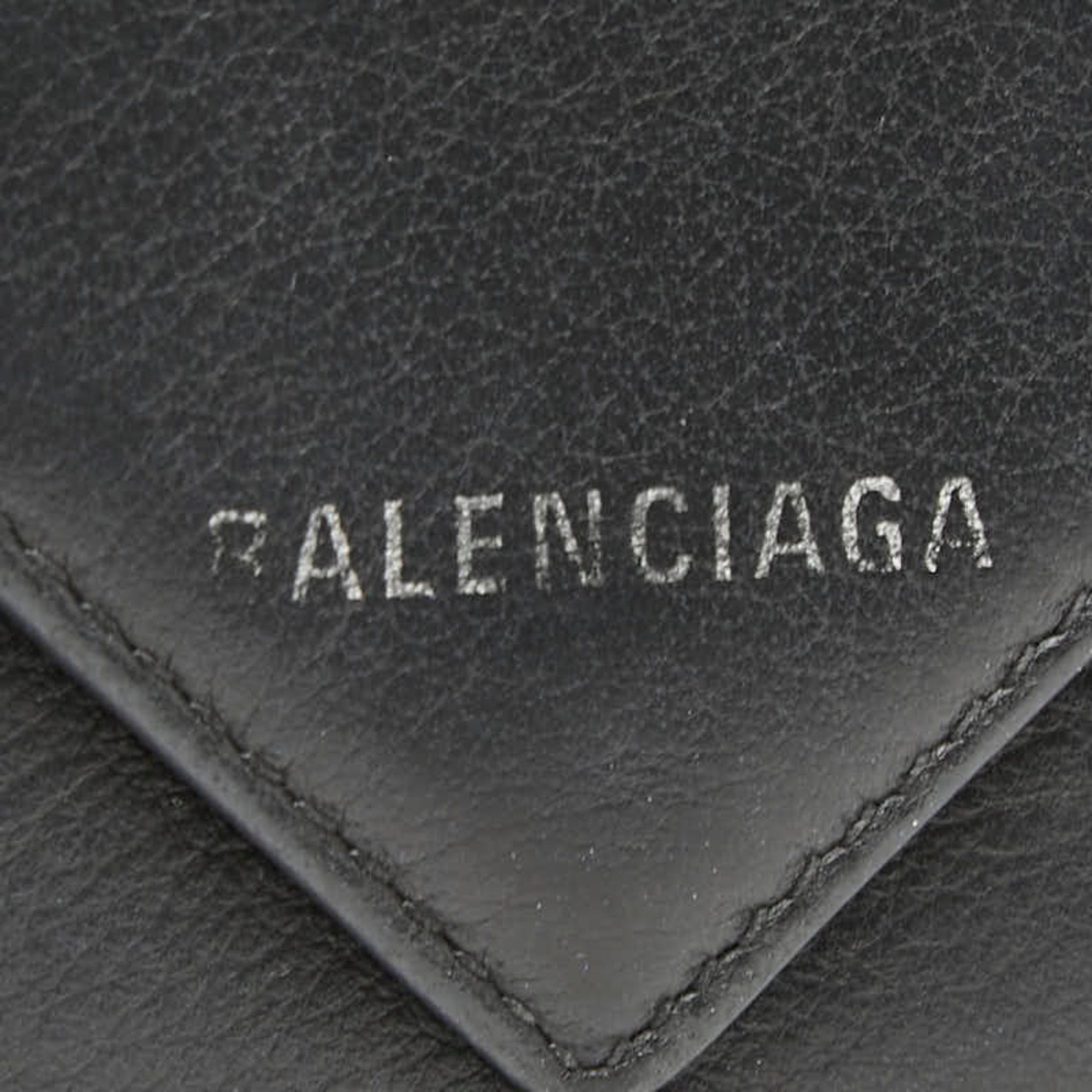 Balenciaga Black Leather Wallet (Tri-Fold)