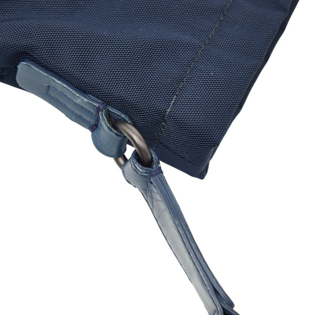 Bottega Veneta Blue Navy Leather Nylon Shoulder Bag