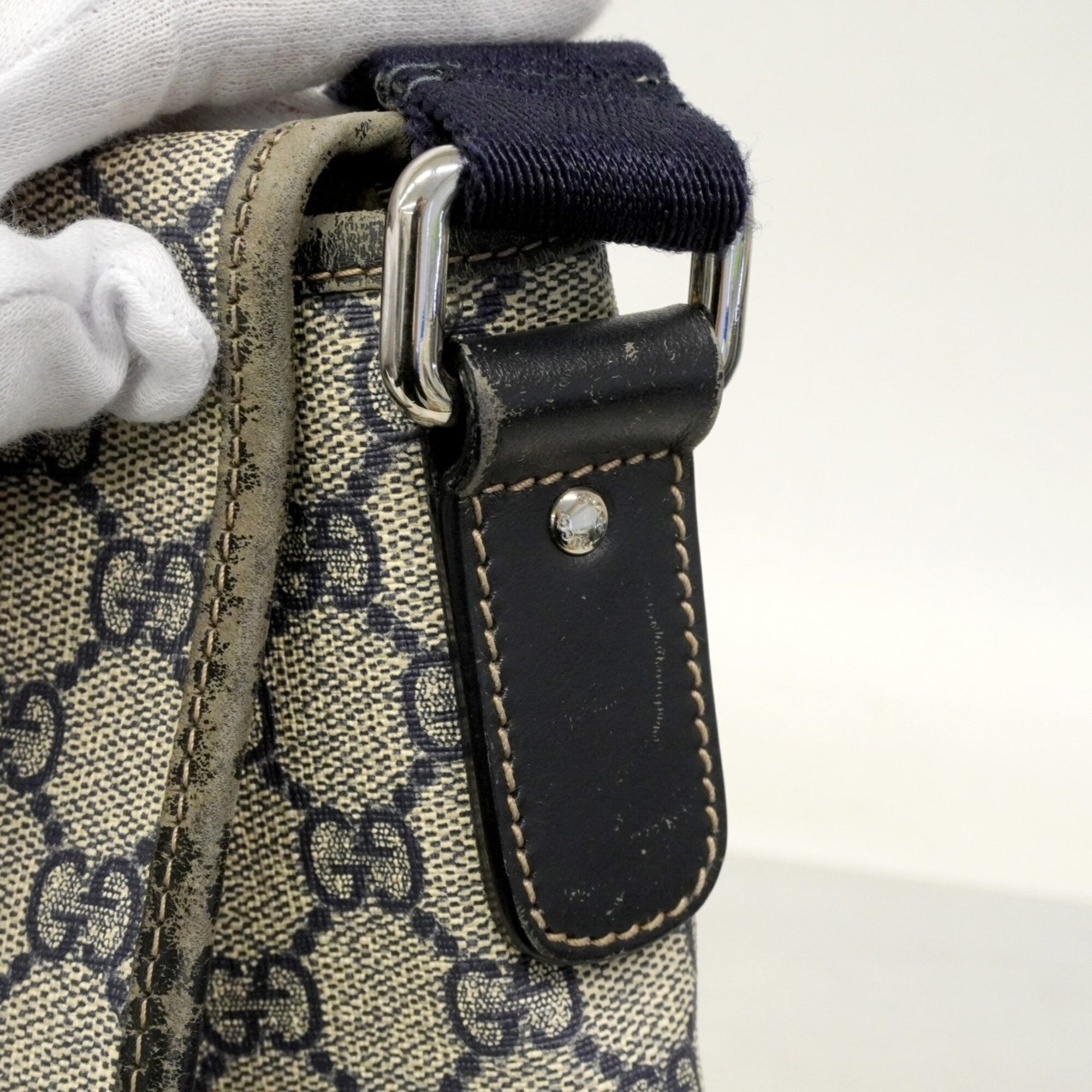 Gucci Navy Pvc Shoulder Bag (Pre-Owned)