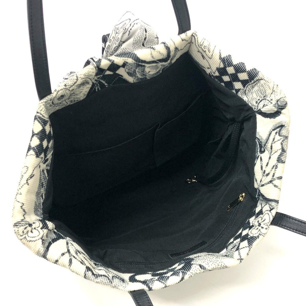 Chanel Black White Canvas Handbag Tote Bag