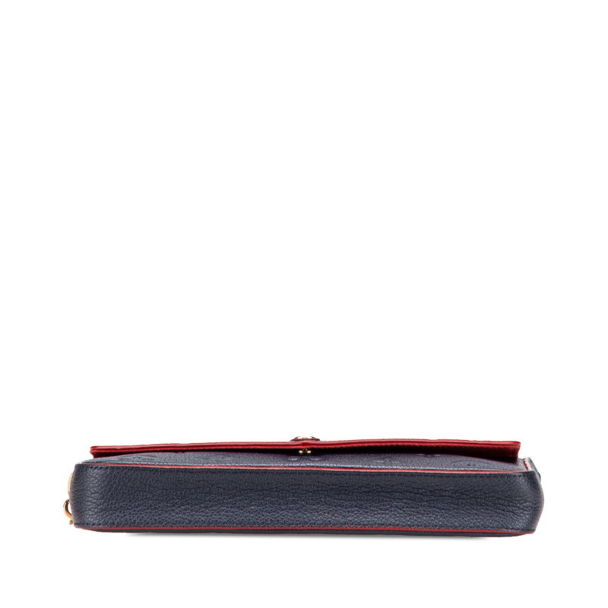 Louis Vuitton Marine Rouge Navy Leather Pochette Shoulder Bag