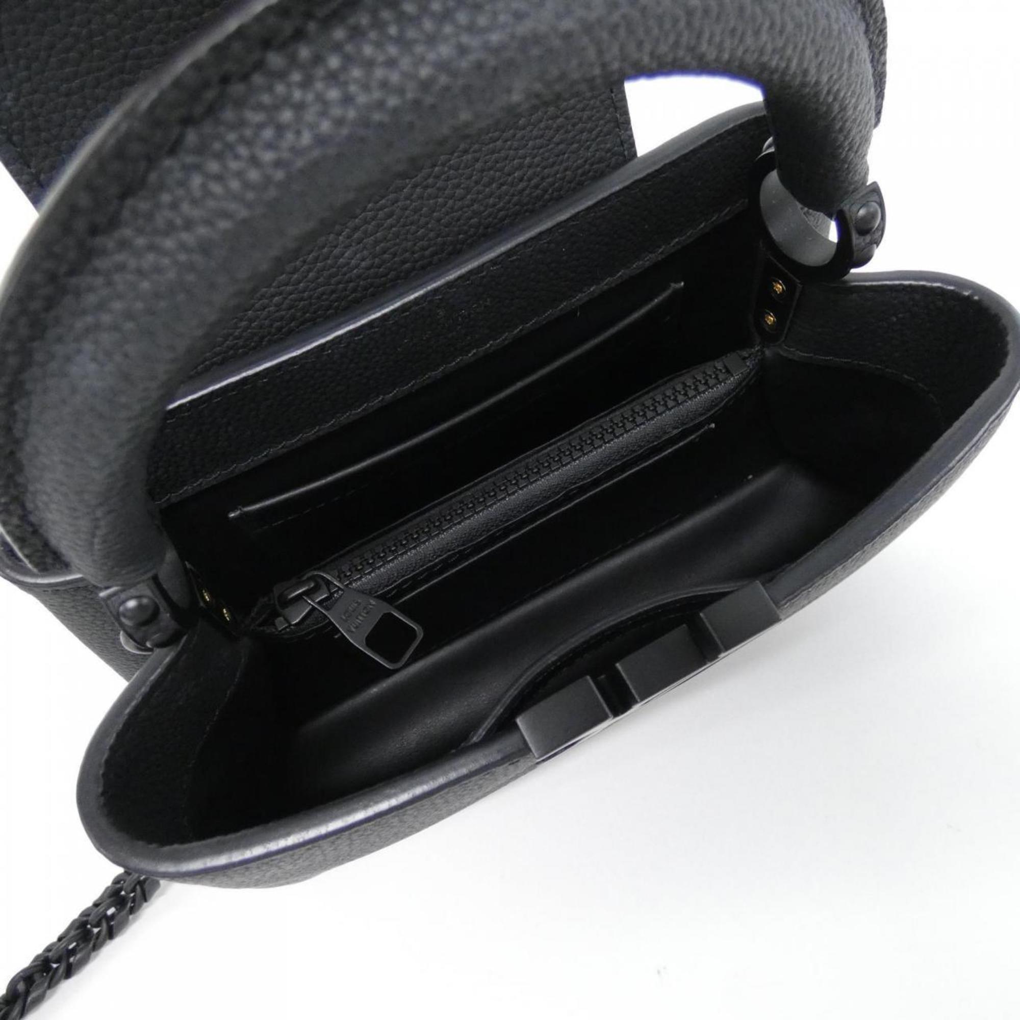 Louis Vuitton Black Leather Handbag