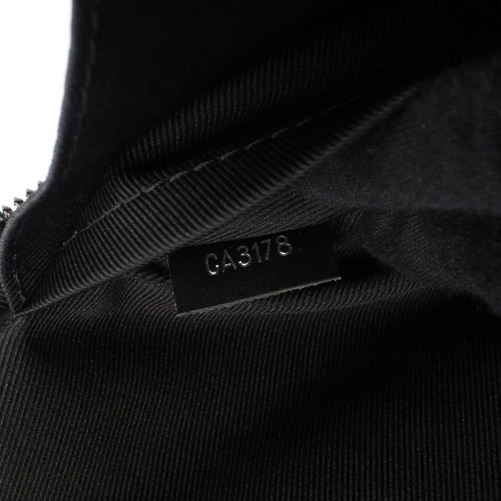 Louis Vuitton Black Brown Coated Canvas Leather Fanny Pack