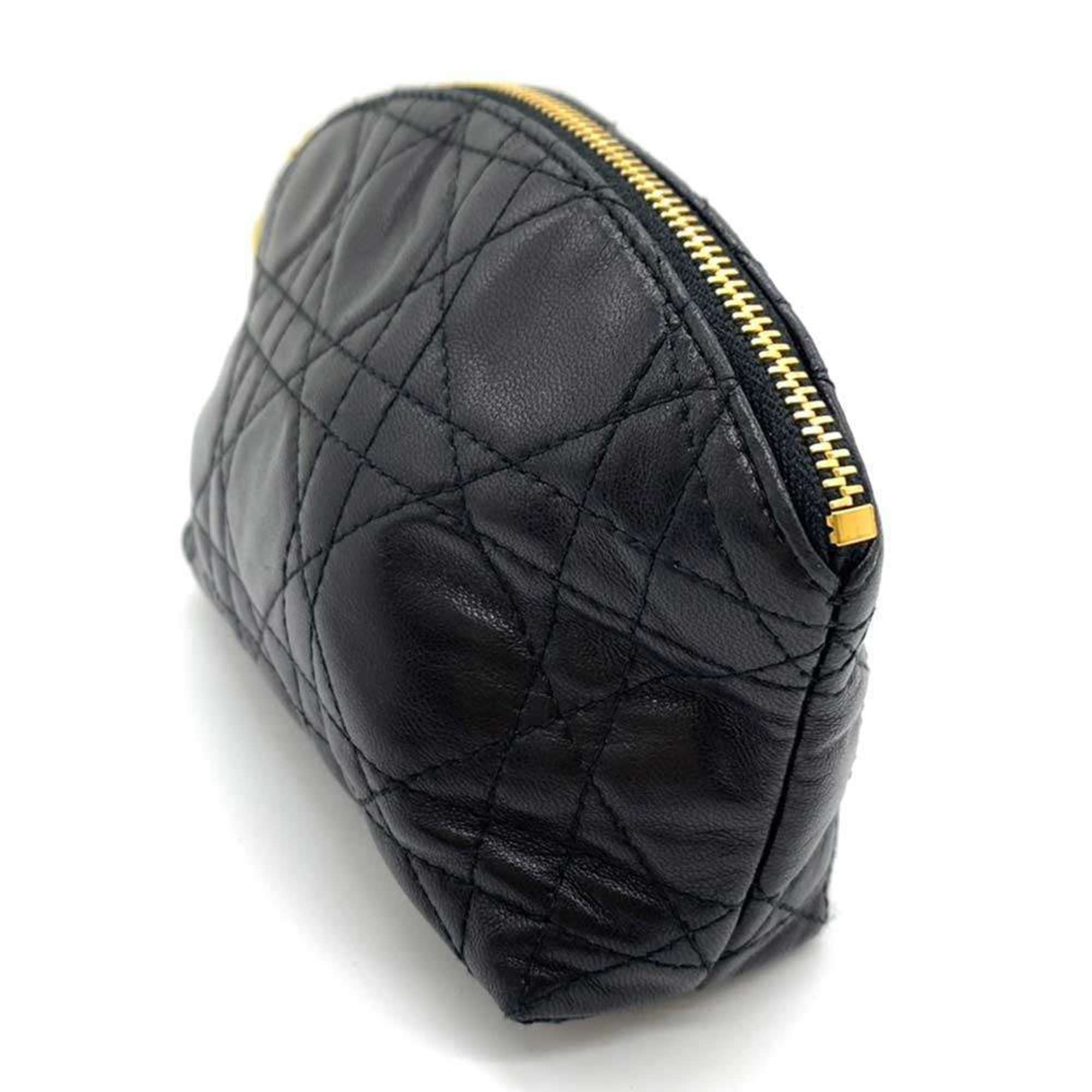 Christian Dior Black Leather Pouch (Pre-Owned)