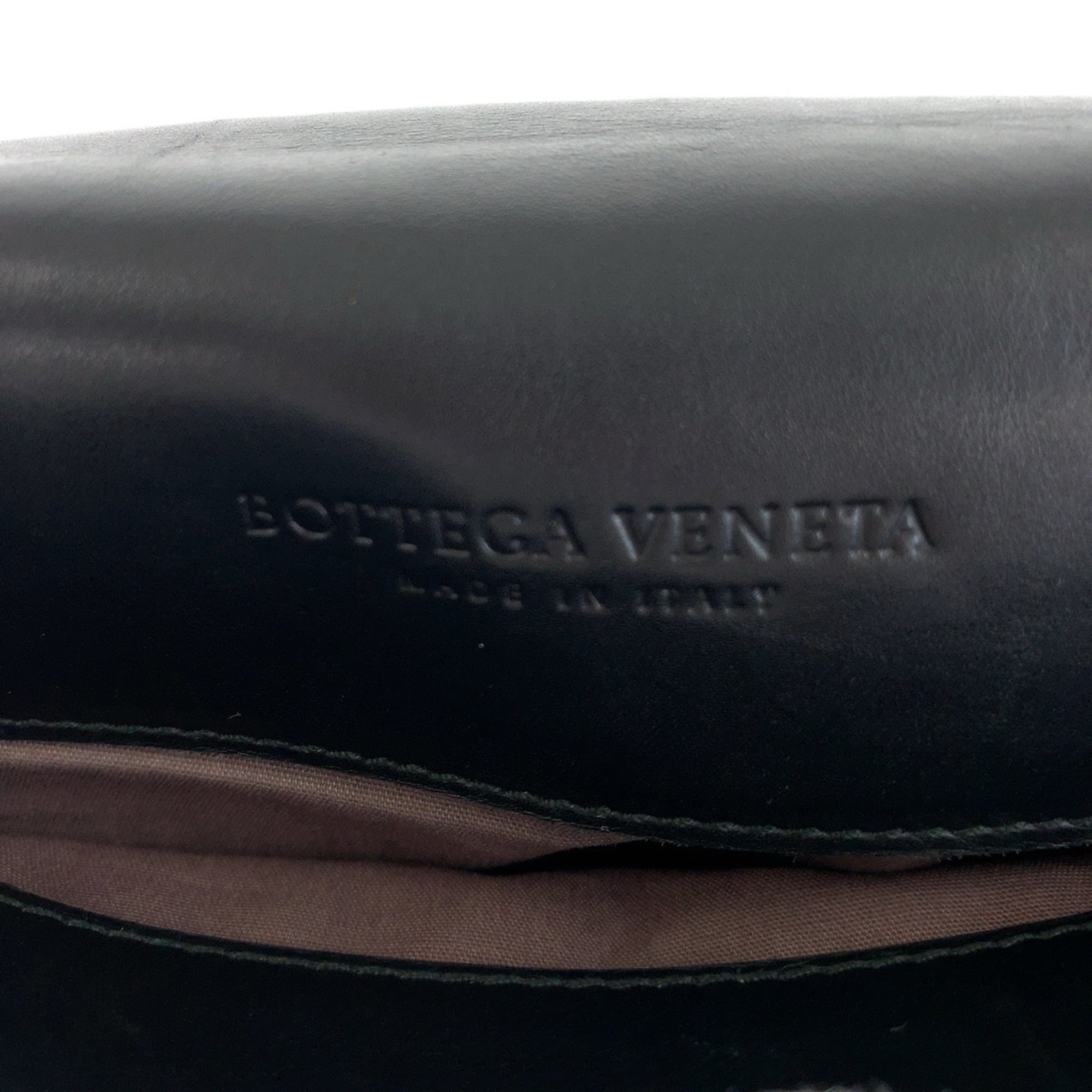 Bottega Veneta Intrecciato Black Leather Briefcase