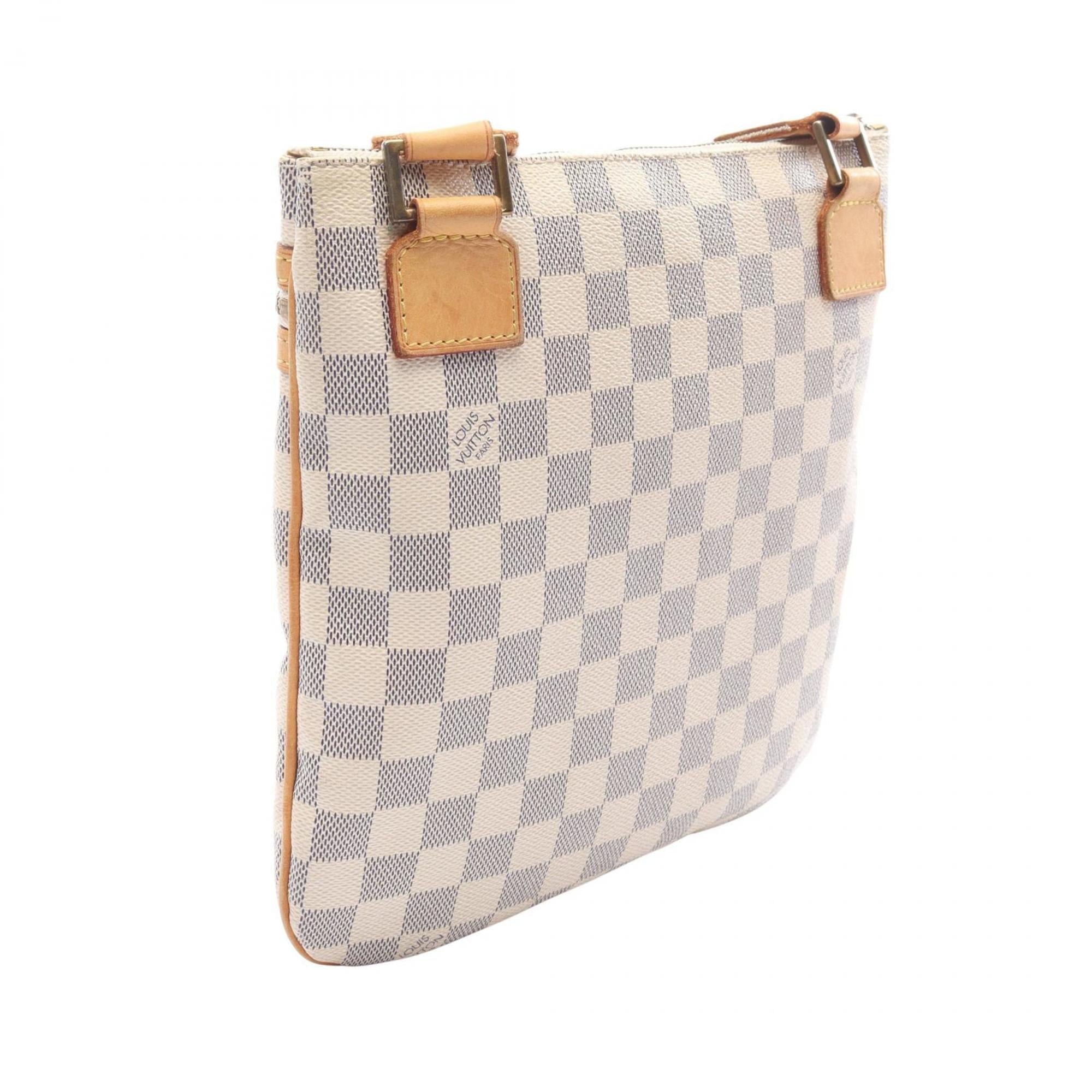 Louis Vuitton White Coated Canvas Leather Shoulder Bag