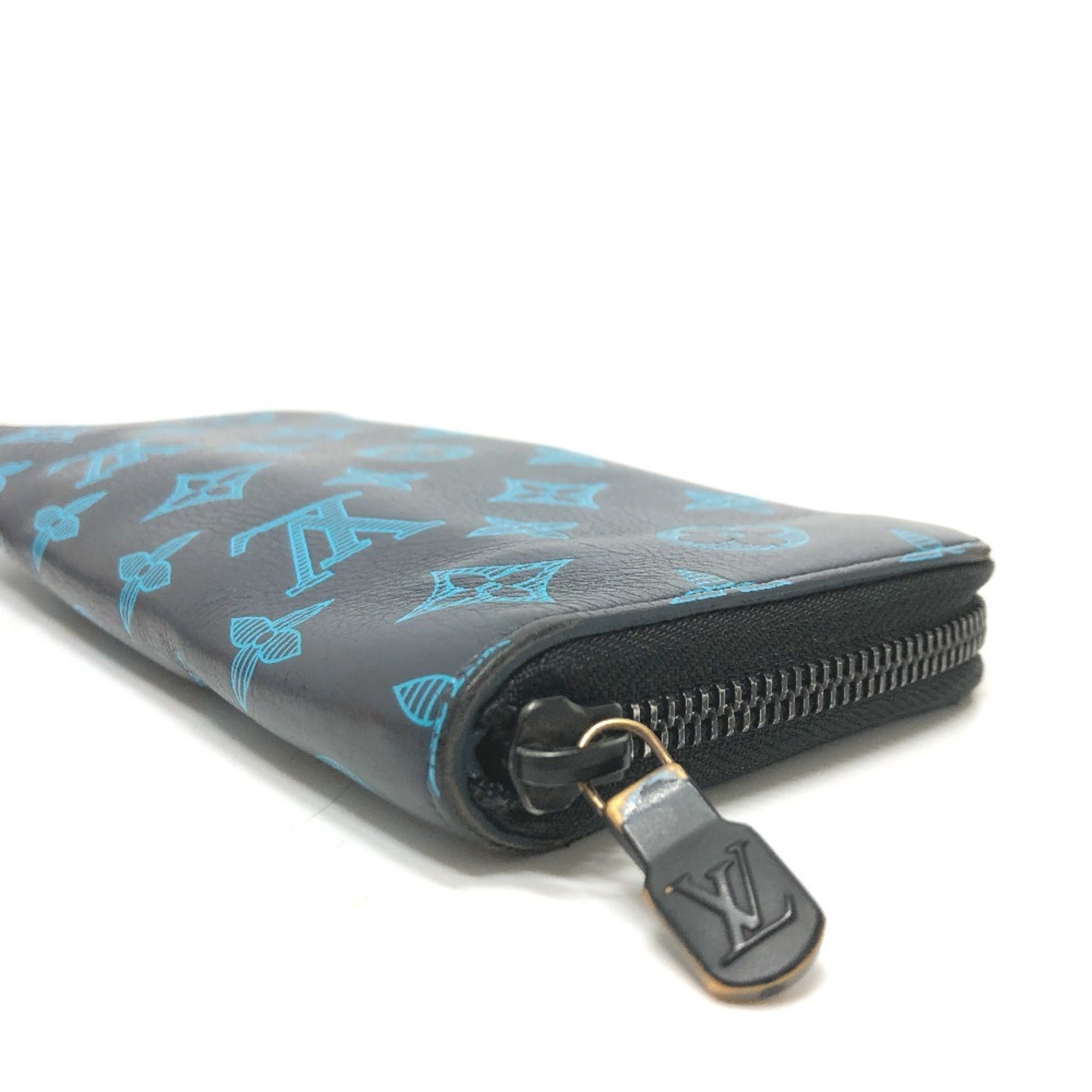 Louis Vuitton Monogram Shadow Galle Navy Monogram Shadow Long Wallet