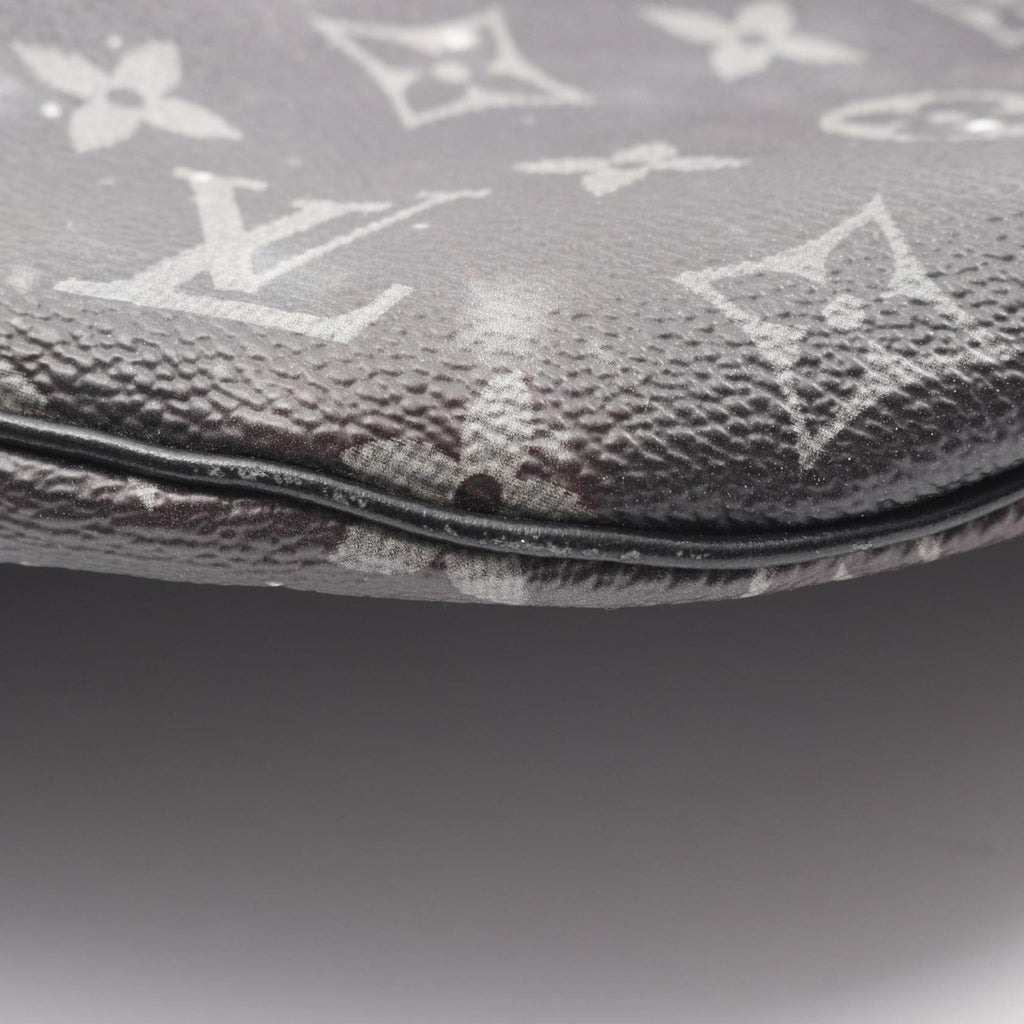 Louis Vuitton Black Gray Coated Canvas Fanny Pack