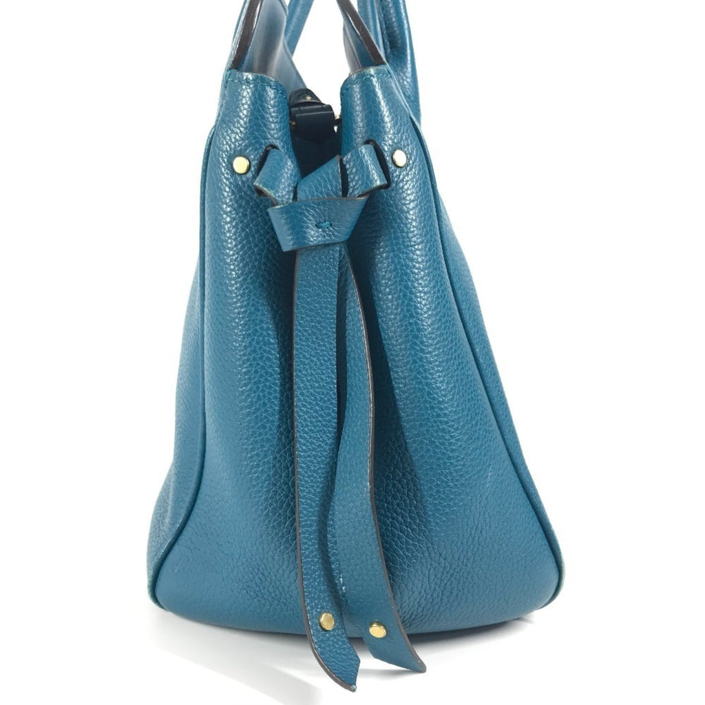 Louis Vuitton Blue Leather Shoulder Bag Tote Bag