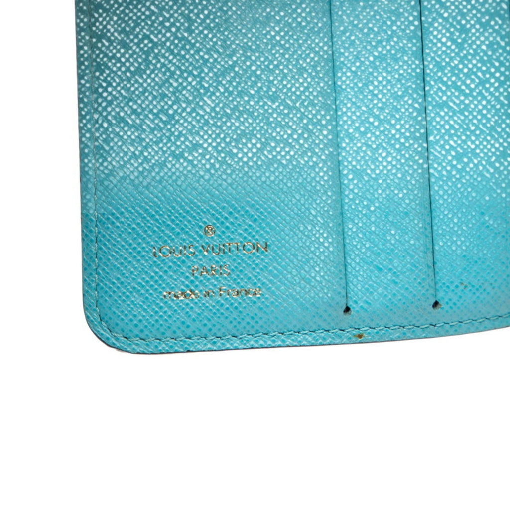 Louis Vuitton Blue Brown Monogram Pvc Leather Wallet