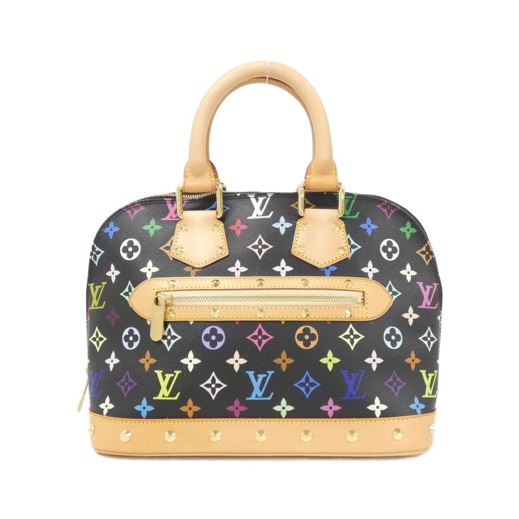 Louis Vuitton Black Multi-Color Coated Canvas Handbag