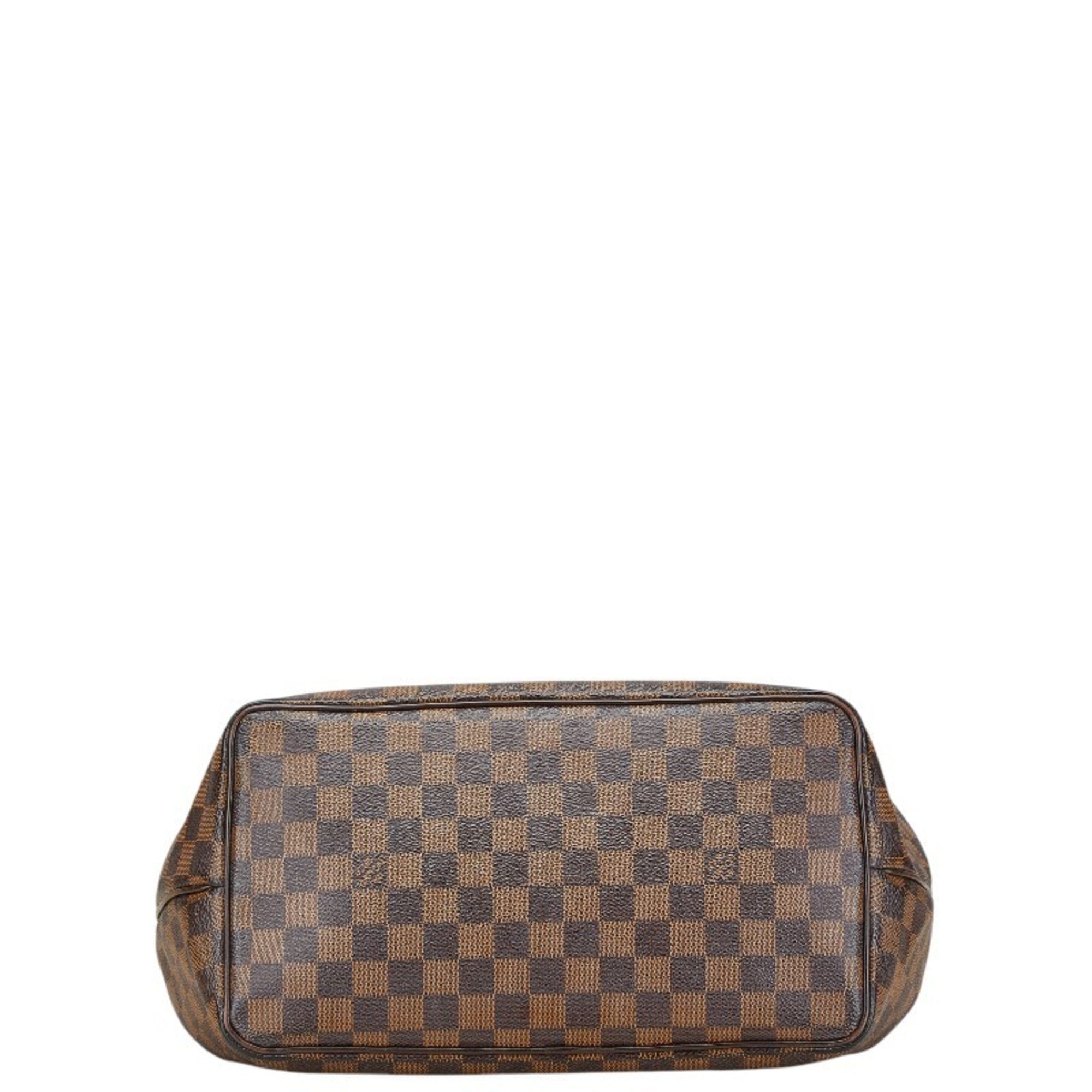 Louis Vuitton Brown Damier Canvas Pvc Leather Shoulder Bag Tote Bag