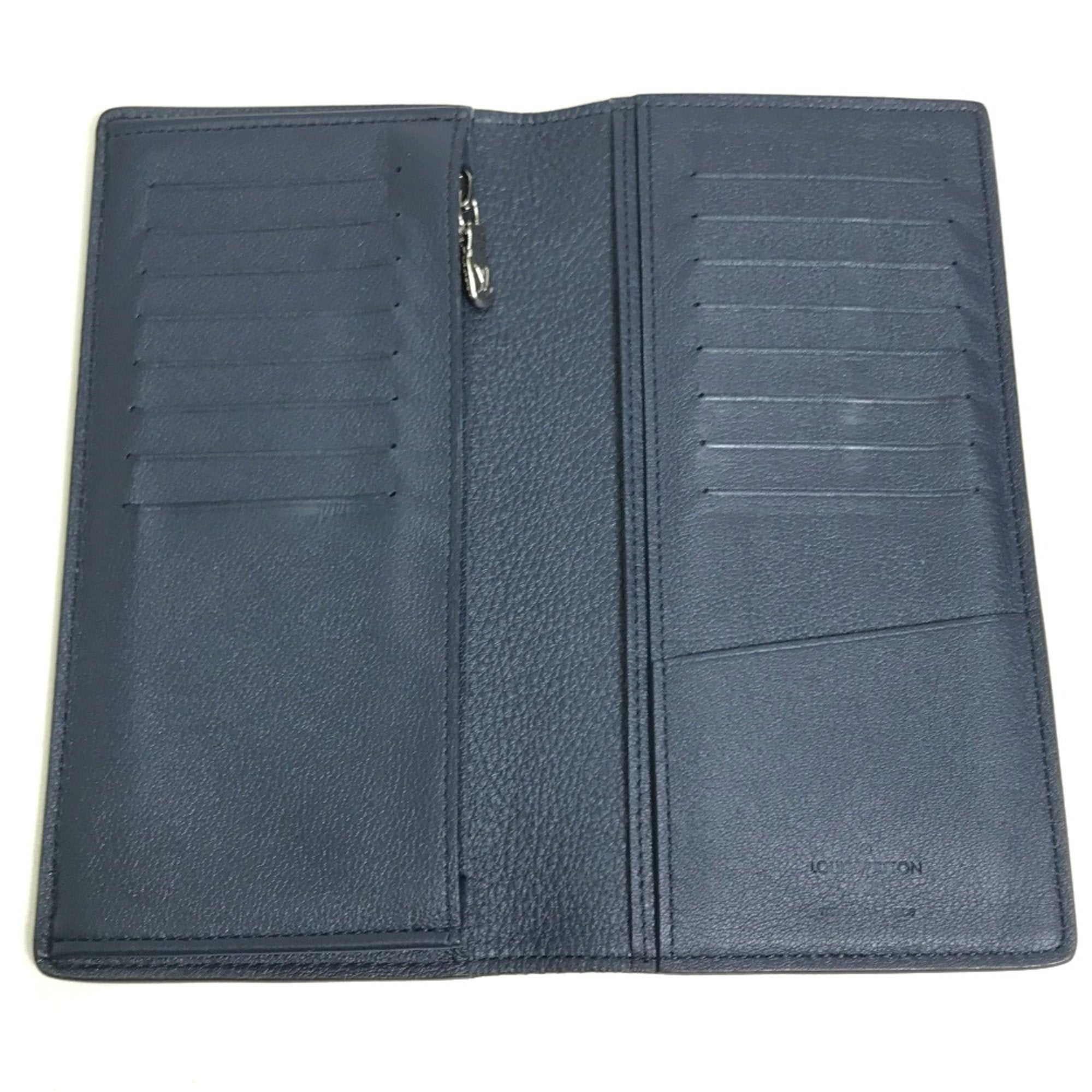 Louis Vuitton Navy Leather Long Wallet