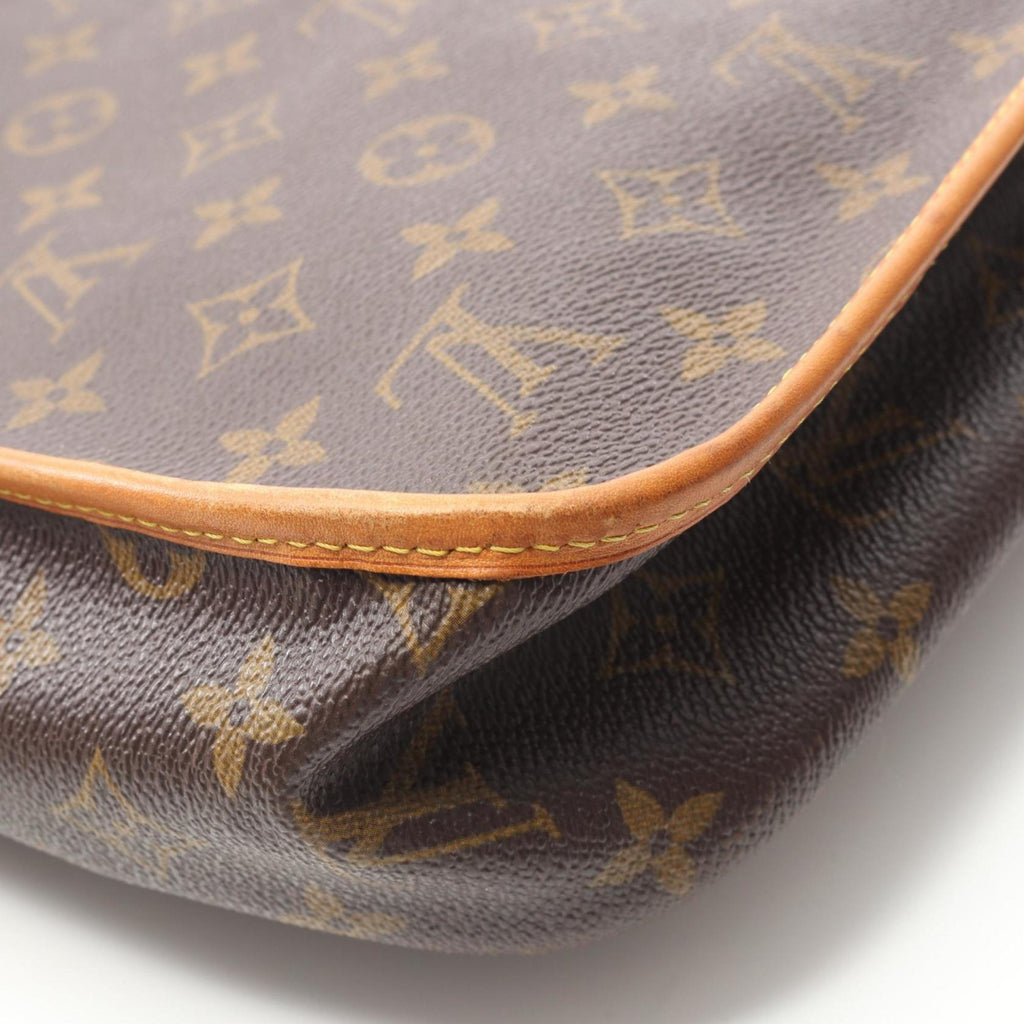 Louis Vuitton Brown Coated Canvas Leather Shoulder Bag