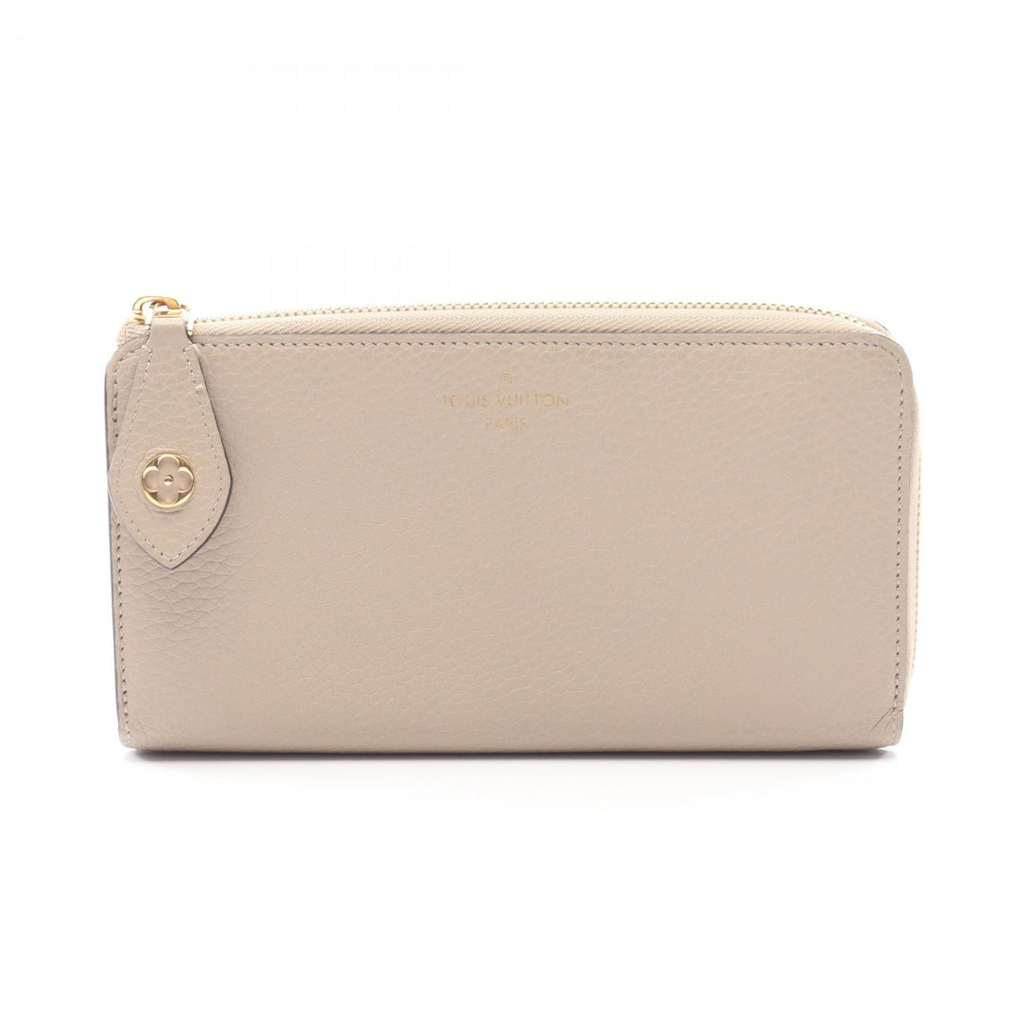 Louis Vuitton Beige Leather Long Wallet