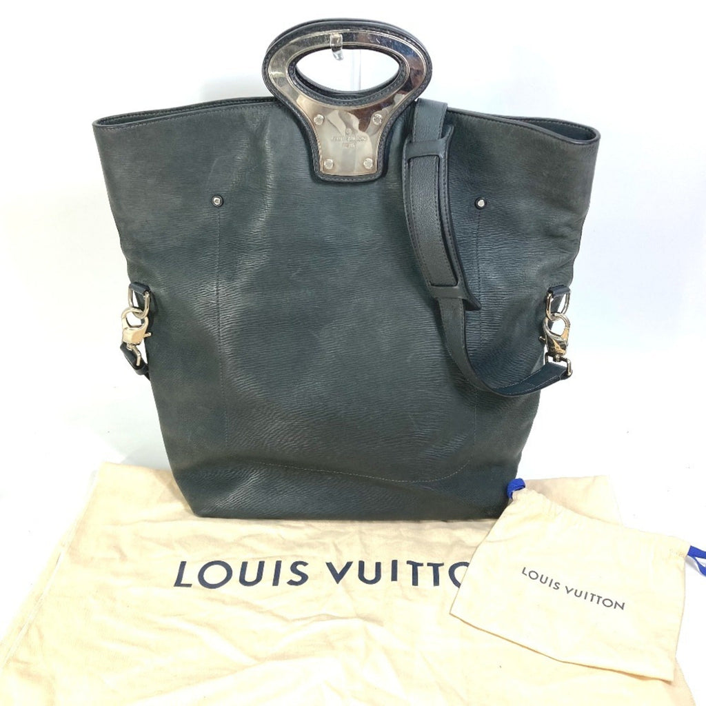Louis Vuitton Black Noir Leather Handbag Shoulder Bag