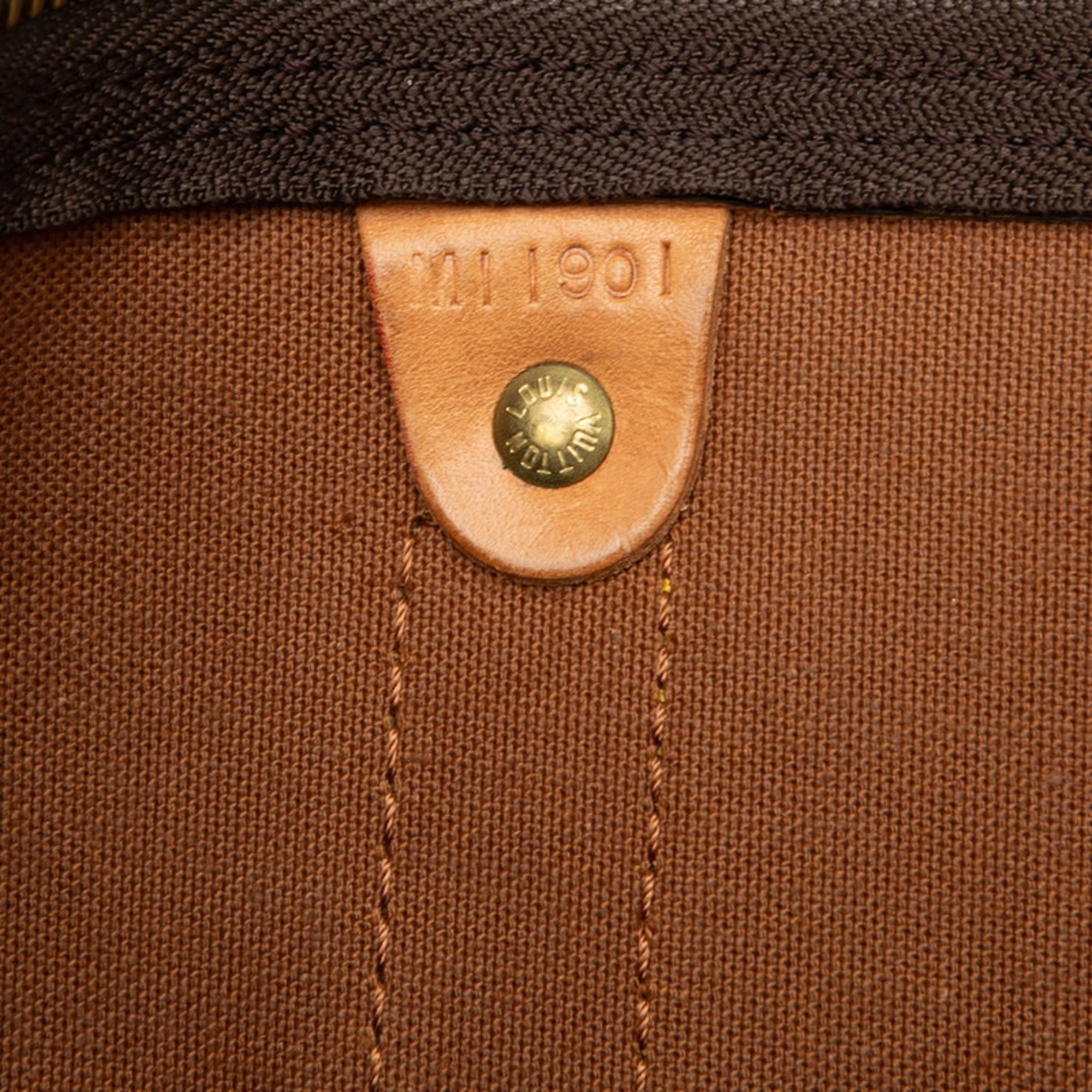 Louis Vuitton Brown Pvc Leather Boston Bag