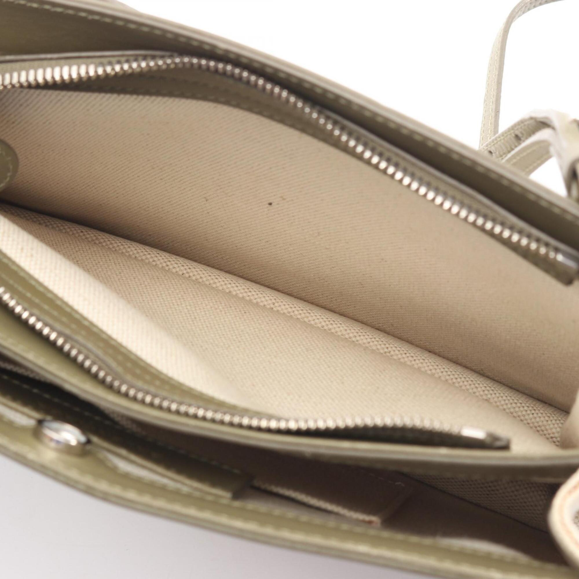 Balenciaga Khaki White Canvas Leather Handbag Pochette Shoulder