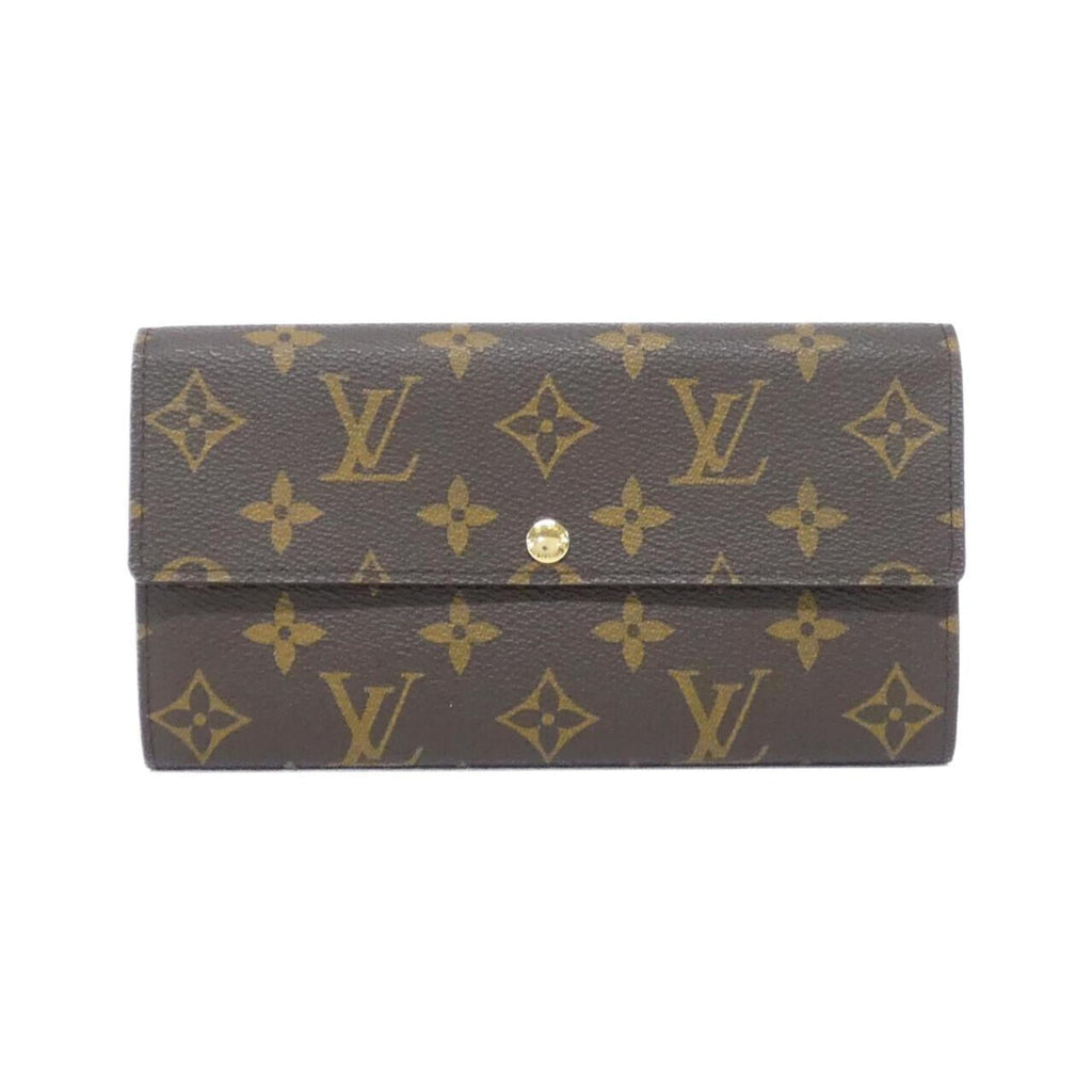 Louis Vuitton Marron Coated Canvas Long Wallet