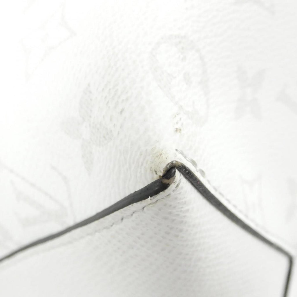 Louis Vuitton White Coated Canvas Leather Handbag