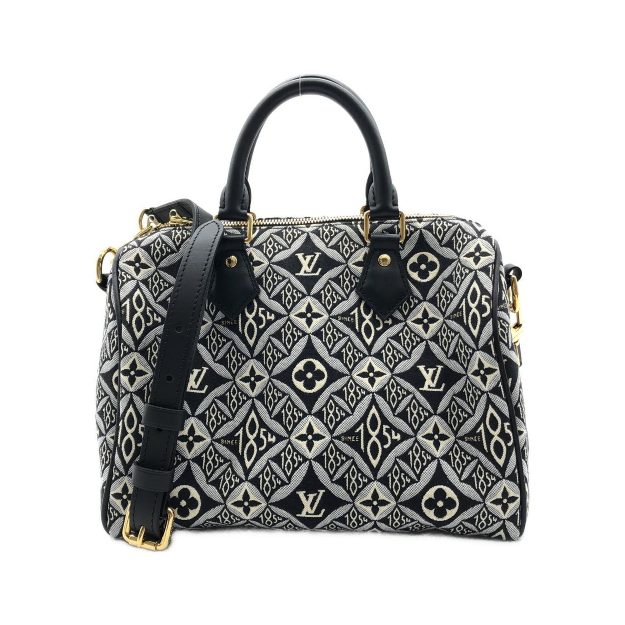 Louis Vuitton Black Jacquard Boston Bag