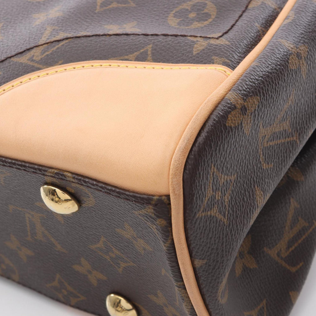 Louis Vuitton Brown Coated Canvas Leather Shoulder Bag