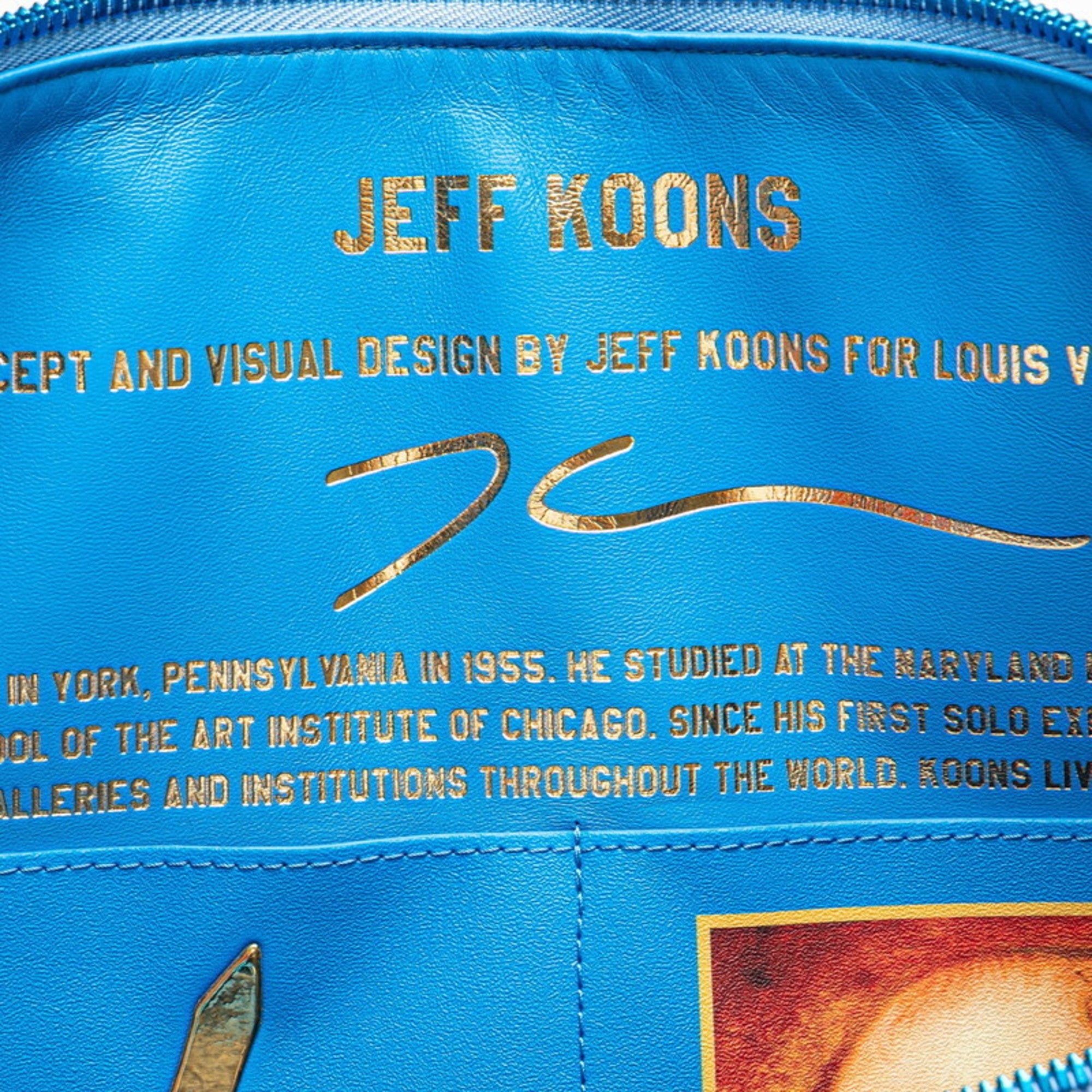 Louis Vuitton Blue Multi-Color Pvc Leather Boston Bag Shoulder Bag