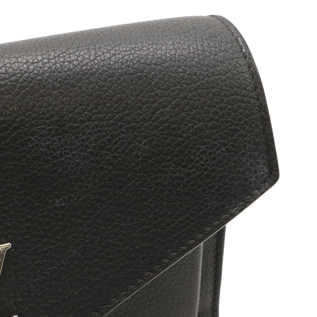 Louis Vuitton Noir Leather Clutch Bag Pochette Shoulder Bag