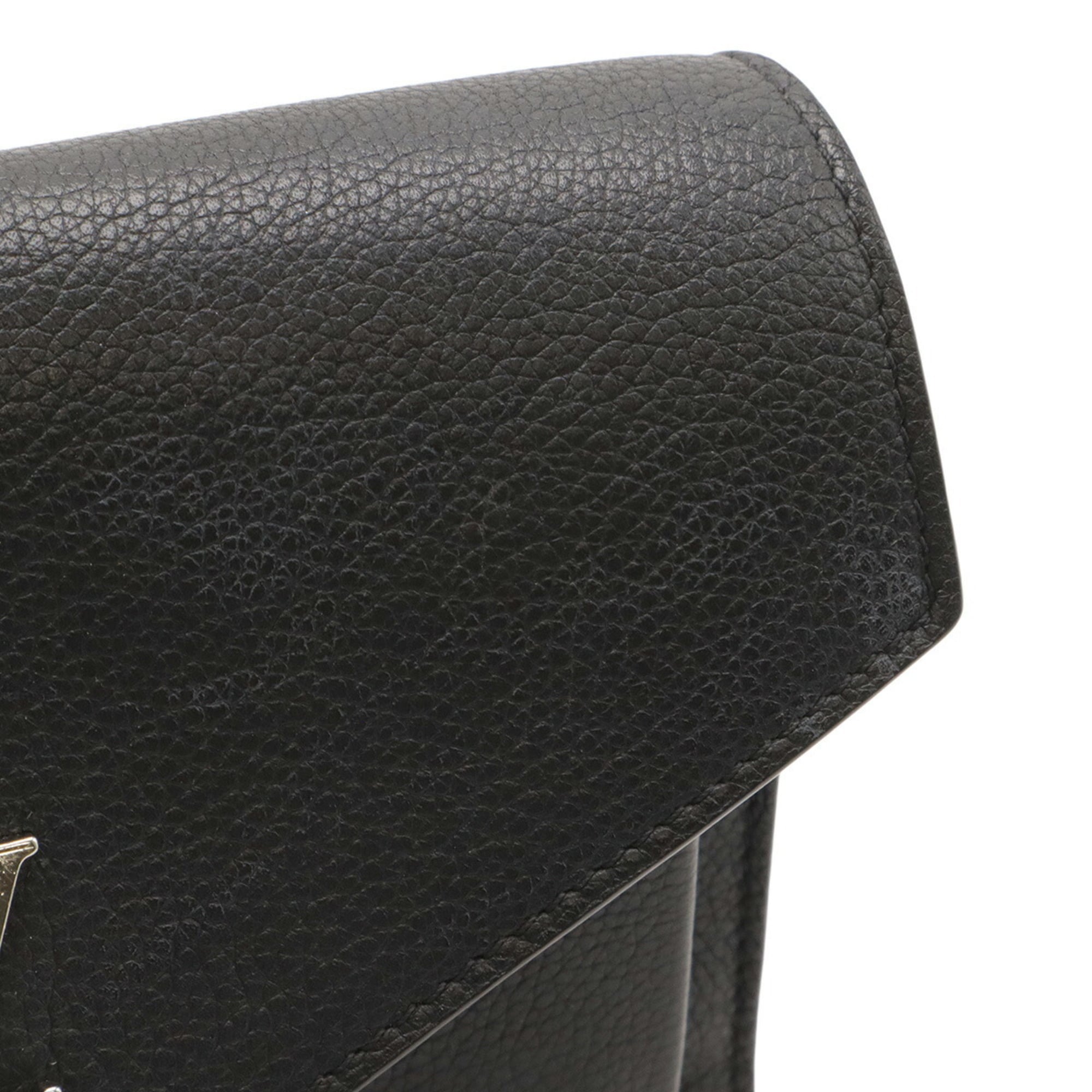 Louis Vuitton Noir Leather Clutch Bag Pochette Shoulder Bag