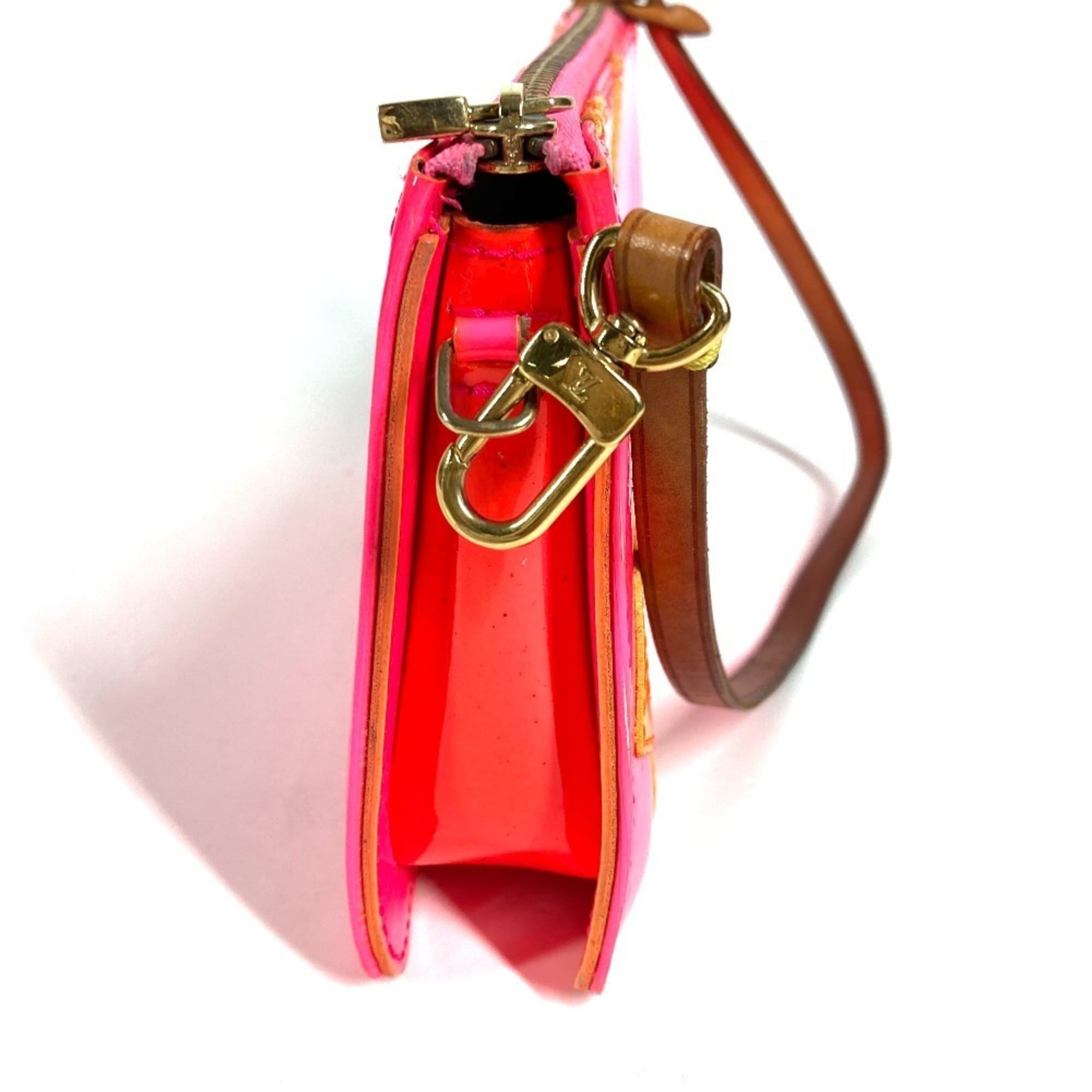 Louis Vuitton Pink Monogram Vernis Handbag Pouch Shoulder Bag