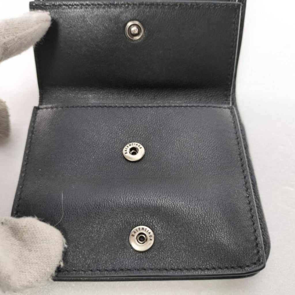 Balenciaga Black Leather Wallet (Bi-Fold)