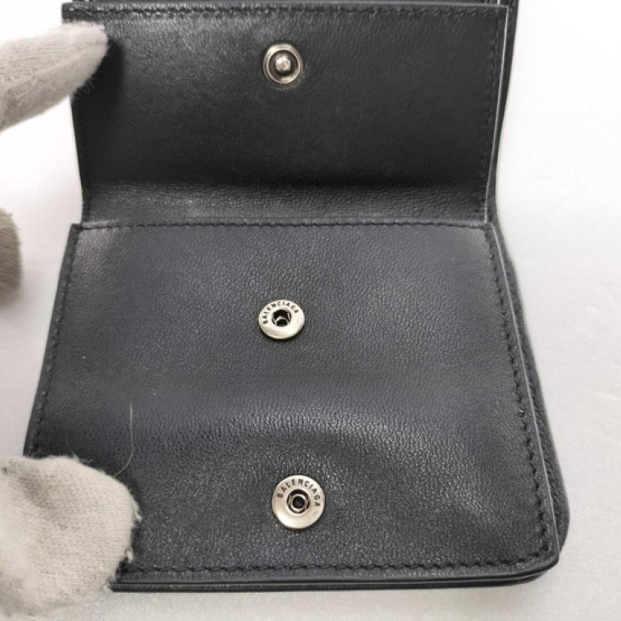 Balenciaga Black Leather Wallet (Bi-Fold)