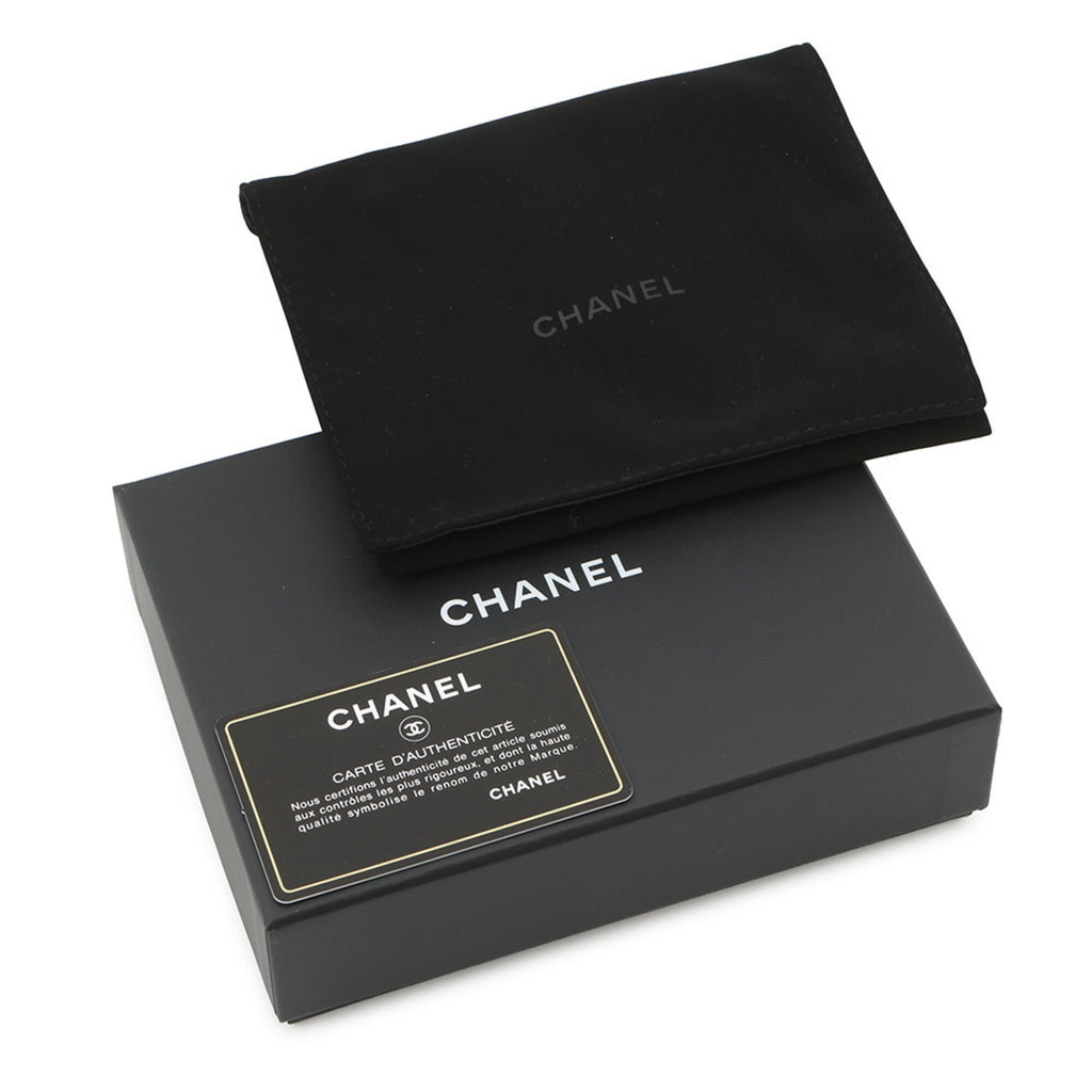 Chanel Black Grained Calfskin Wallet (Tri-Fold)
