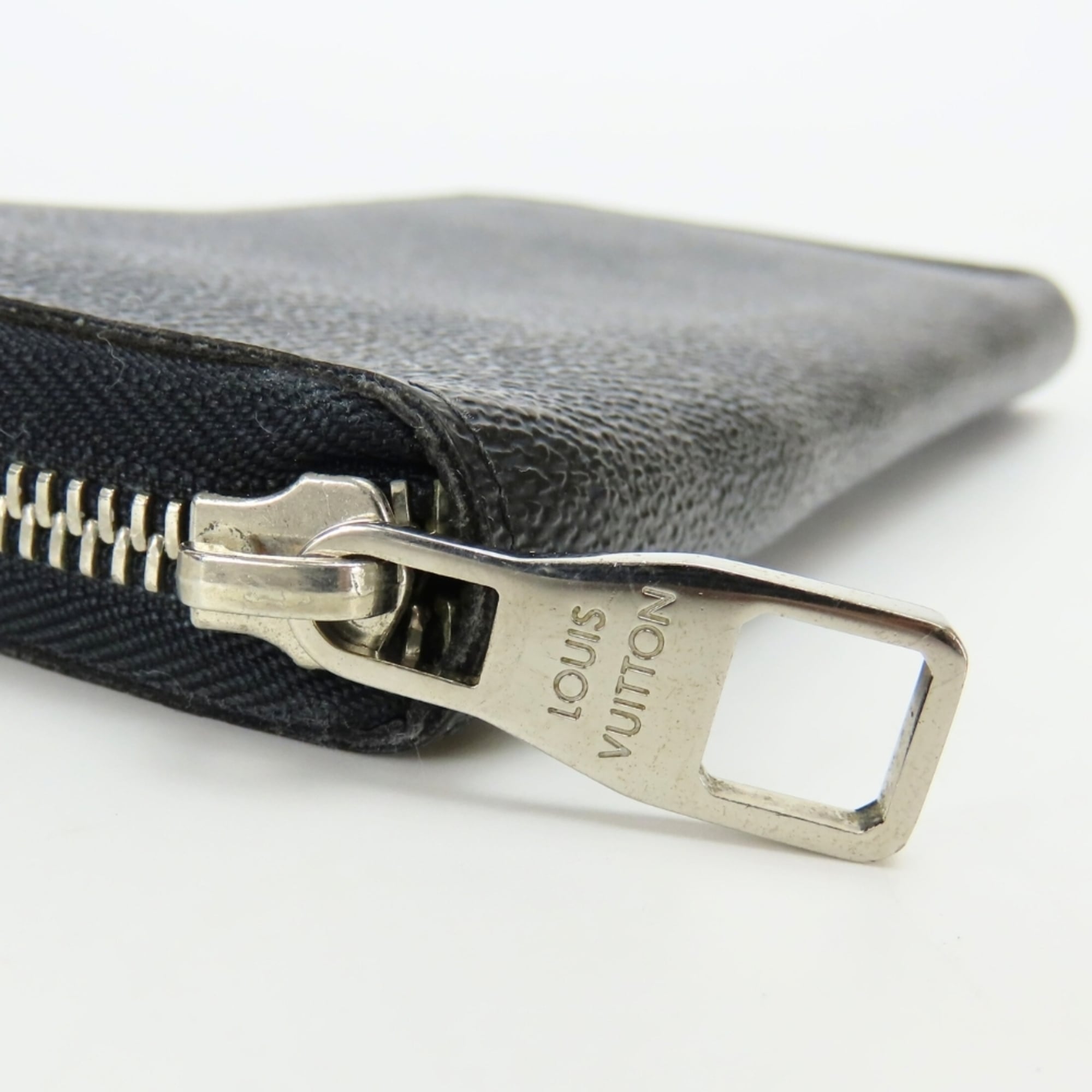 Louis Vuitton Black Gray Damier Graphite Leather Long Wallet