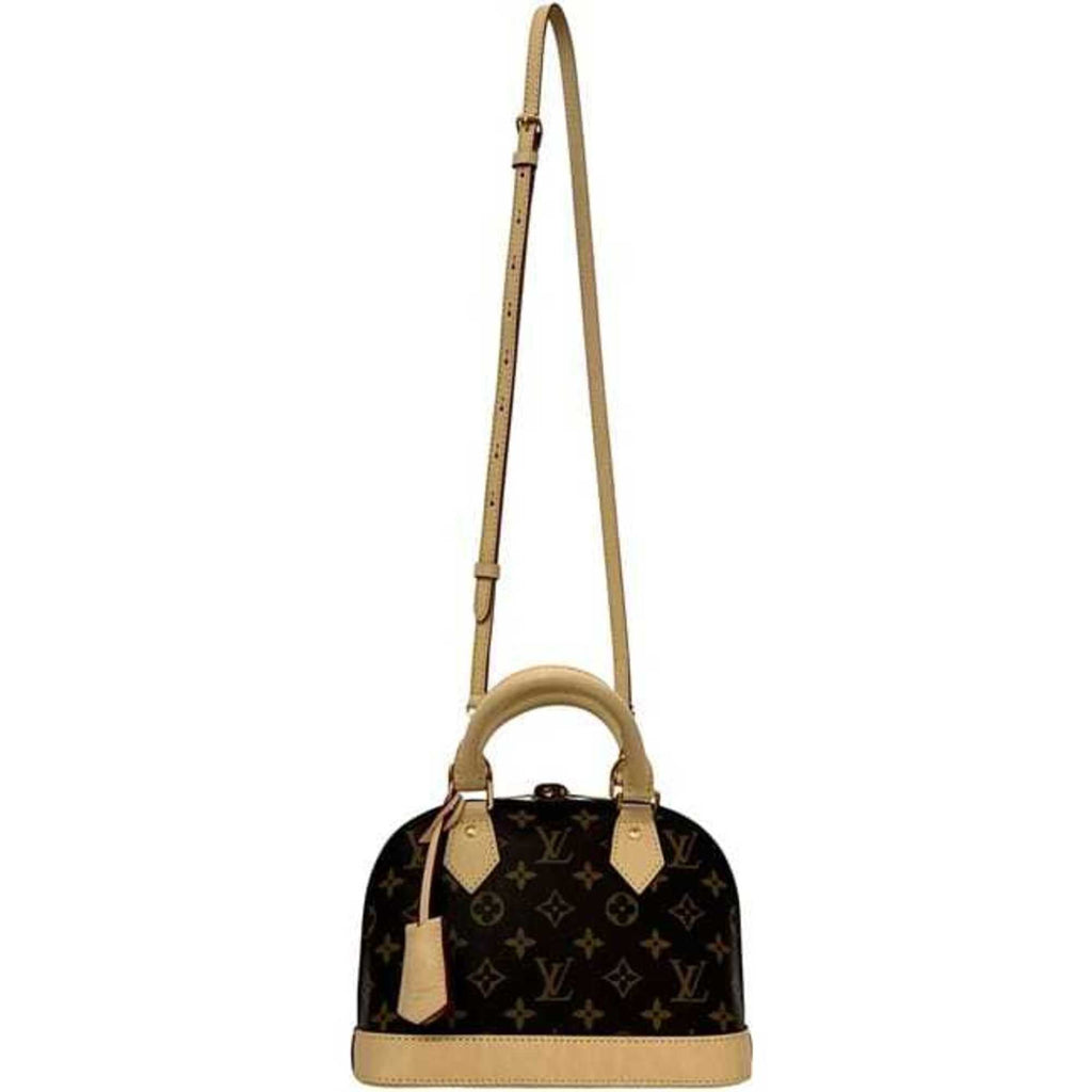 Louis Vuitton Brown Monogram Canvas Leather Handbag Shoulder Bag