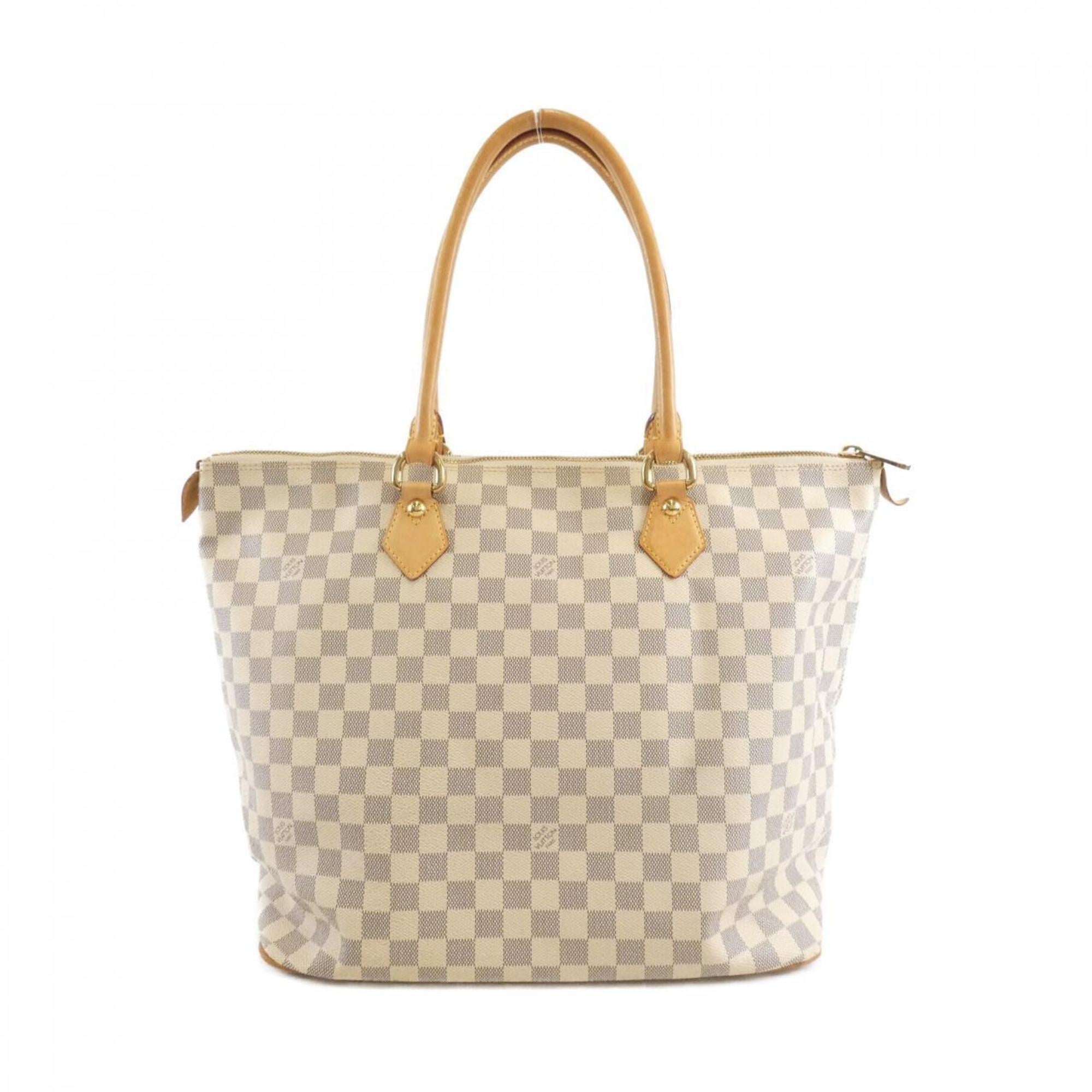 Louis Vuitton Azur White Coated Canvas Handbag