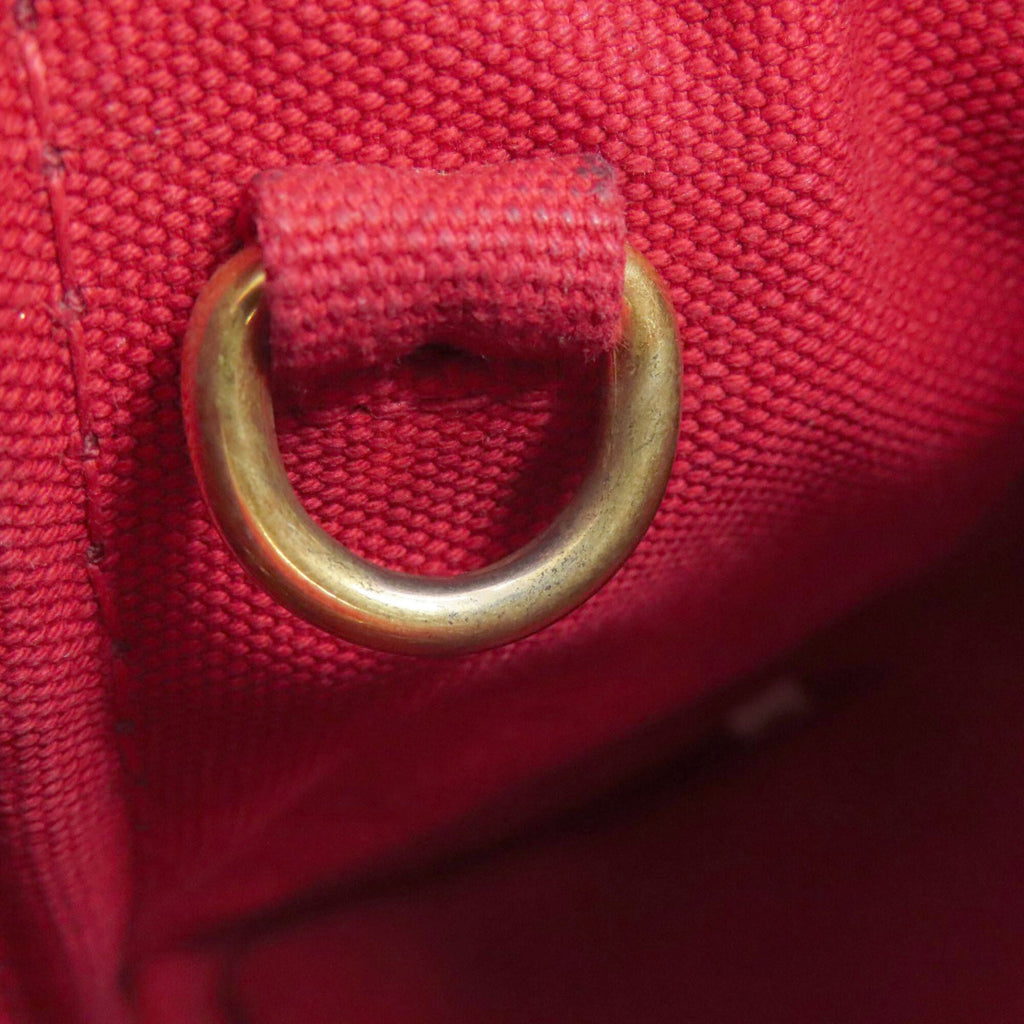 Prada Red Color Canvas Handbag