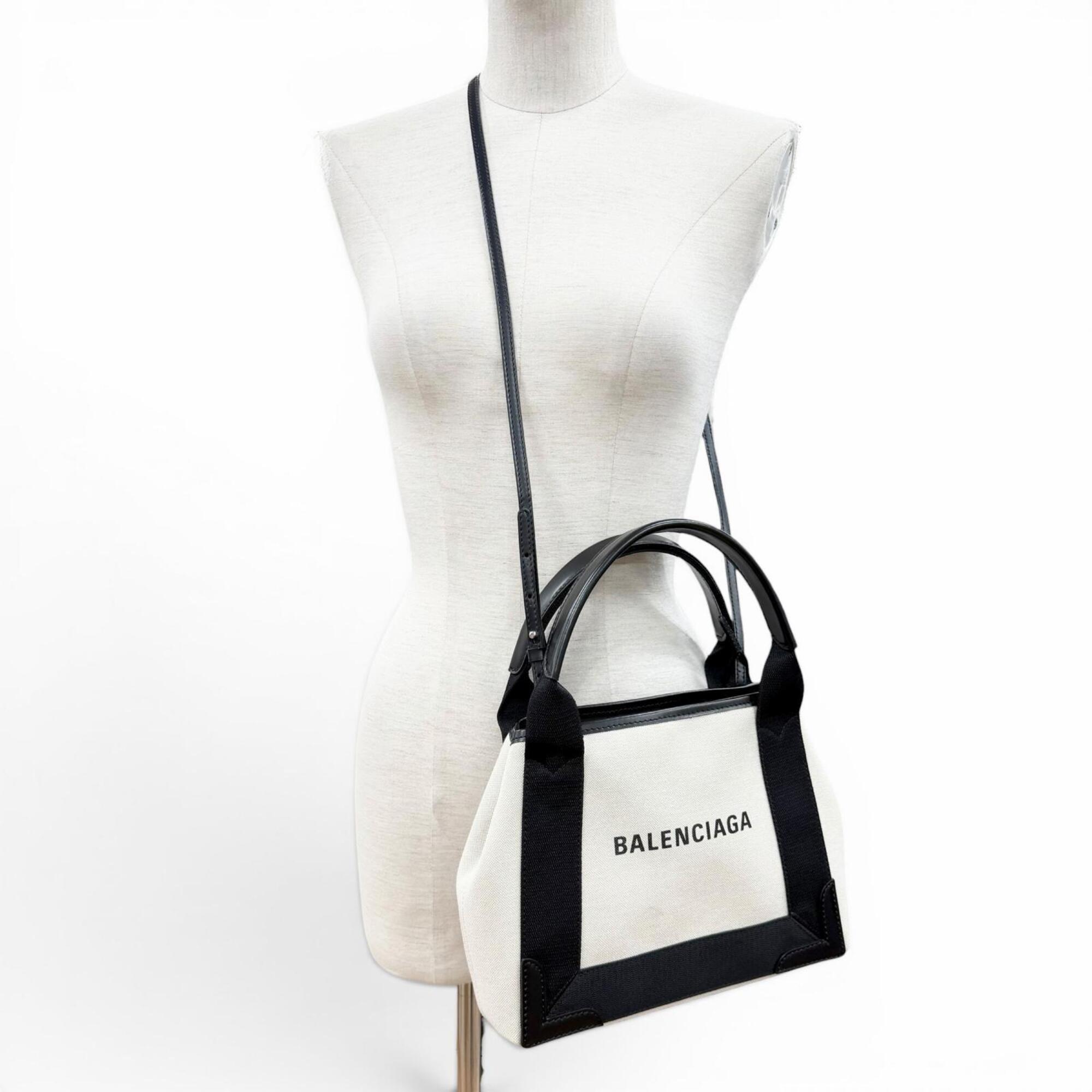 Balenciaga Black Canvas Leather Shoulder