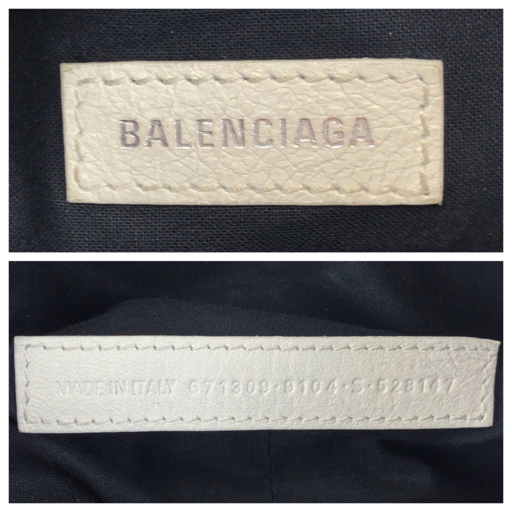 Balenciaga White Leather Pochette Shoulder